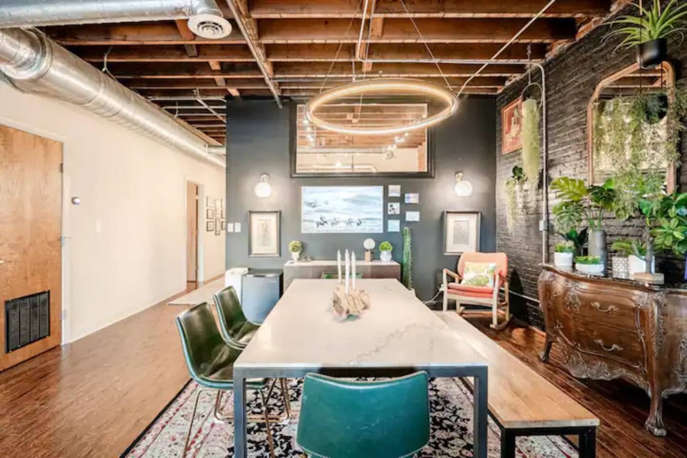 Spacious dining area designed for shared meals and gatherings.