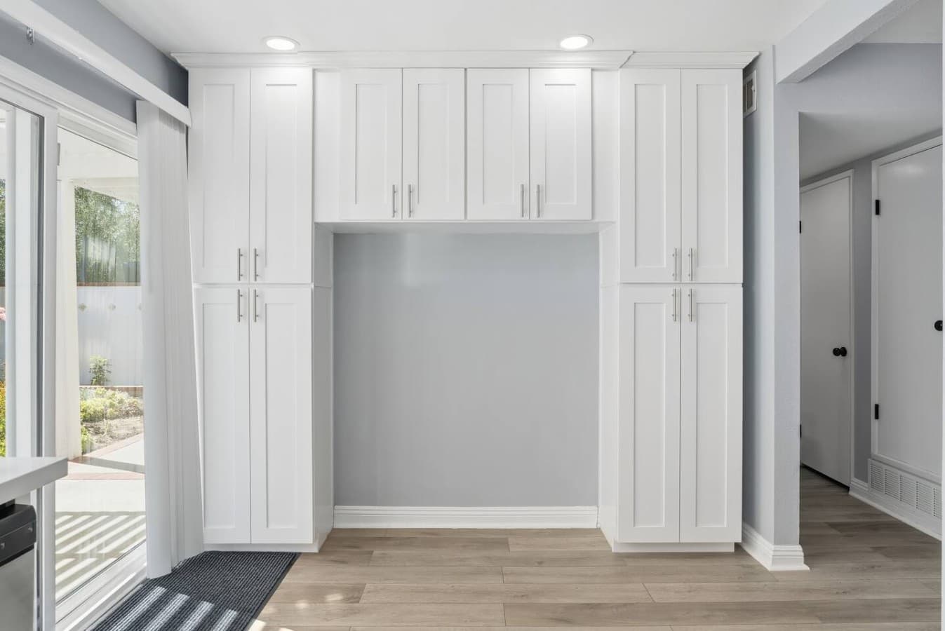 Ample cabinet storage and space for extended stays.