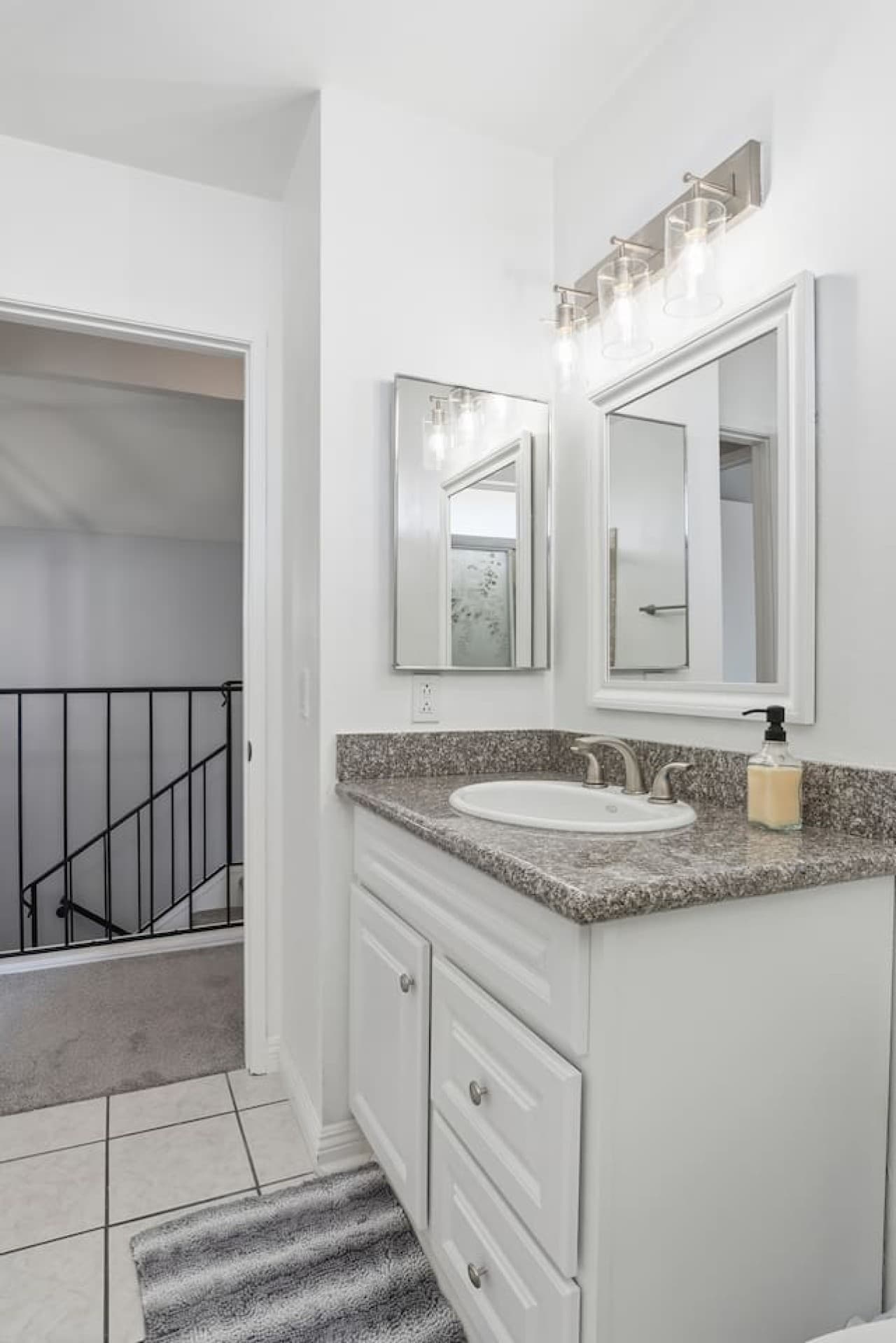 Additional vanity area providing extra space to get ready.