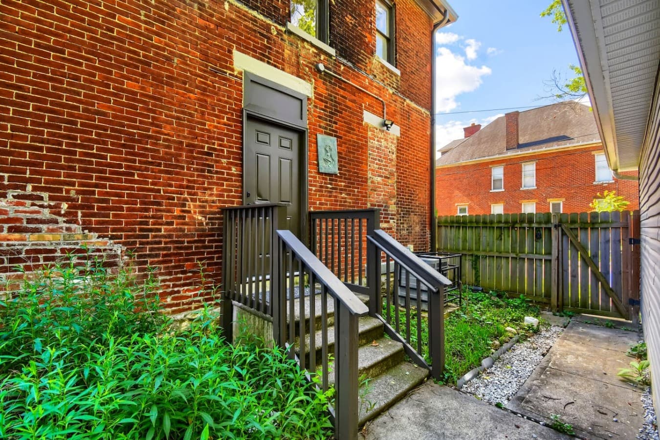 Private side entrance provides convenient access to the home during your stay.