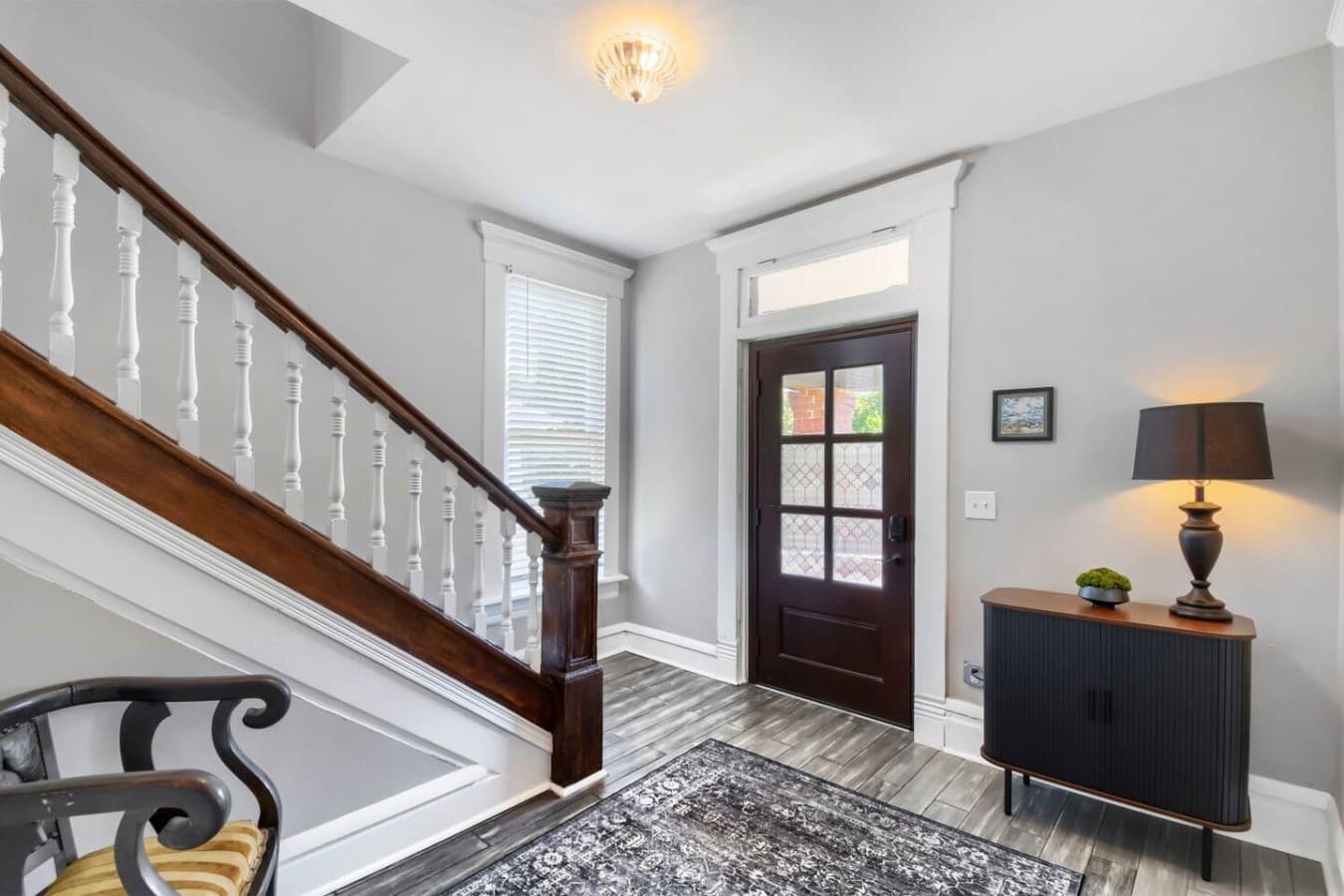 Bright front foyer with easy access to the living spaces and a welcoming first impression.