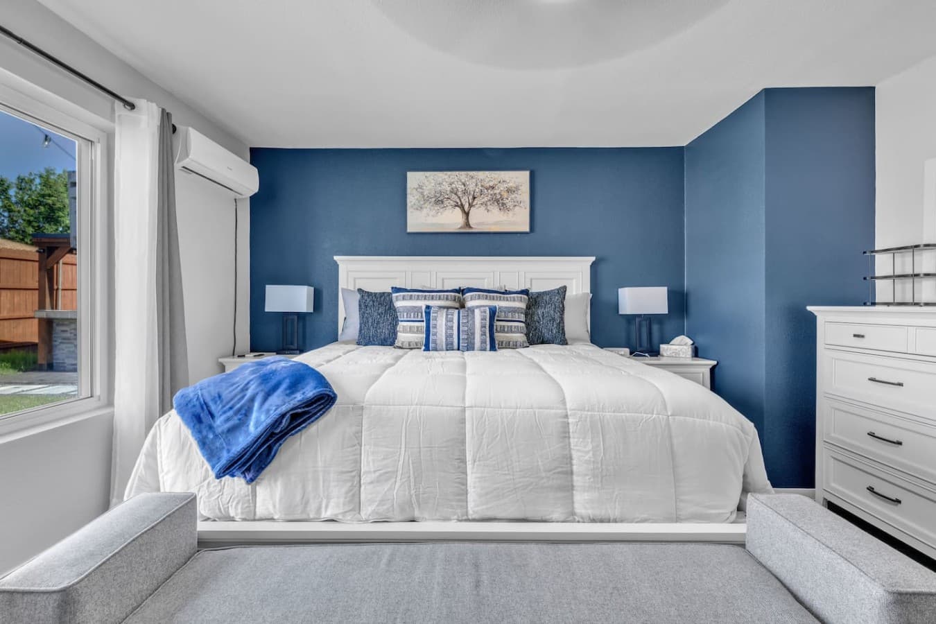 Wake up refreshed in this bright and inviting bedroom designed for restful nights and peaceful mornings.