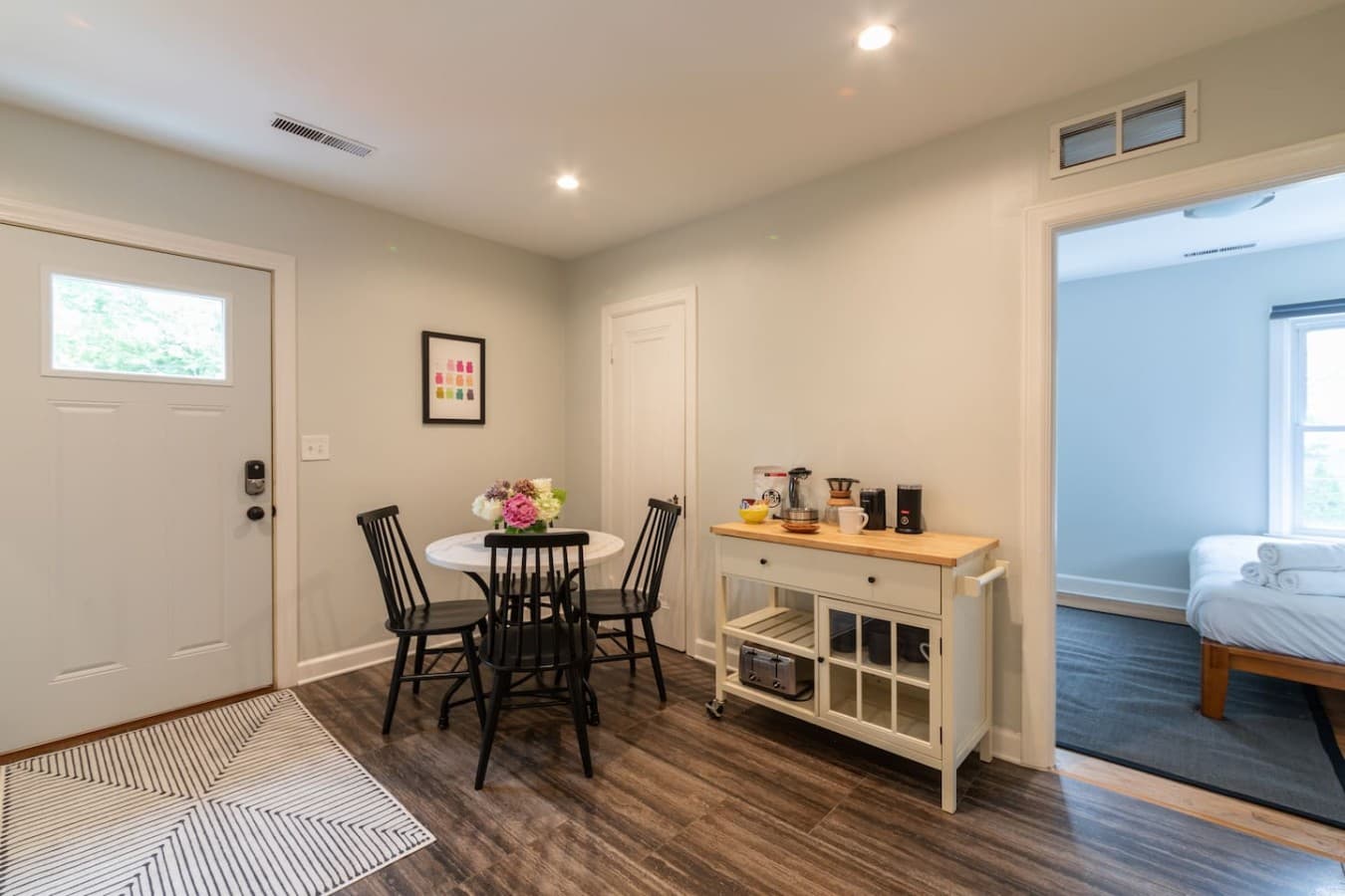 Cozy breakfast nook perfect for morning coffee and casual meals.