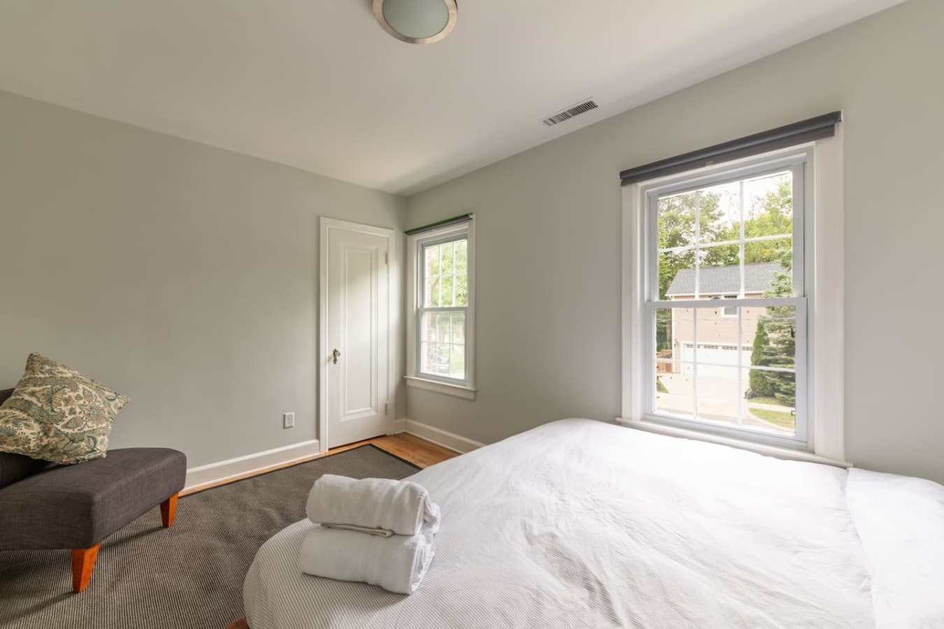 Bright and airy bedroom filled with natural light.