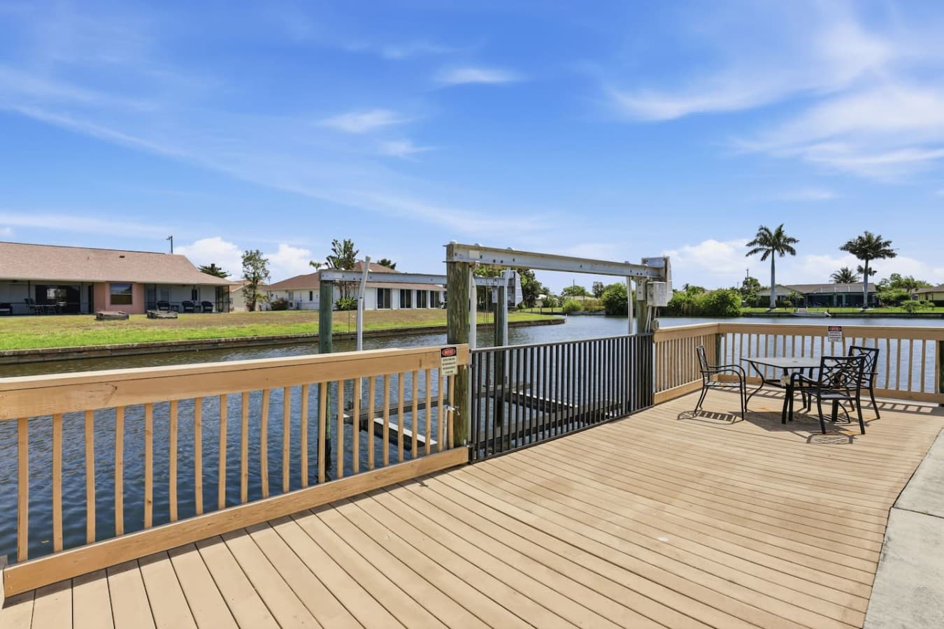 Private dock space with peaceful canal views and room to enjoy the Florida sunshine.