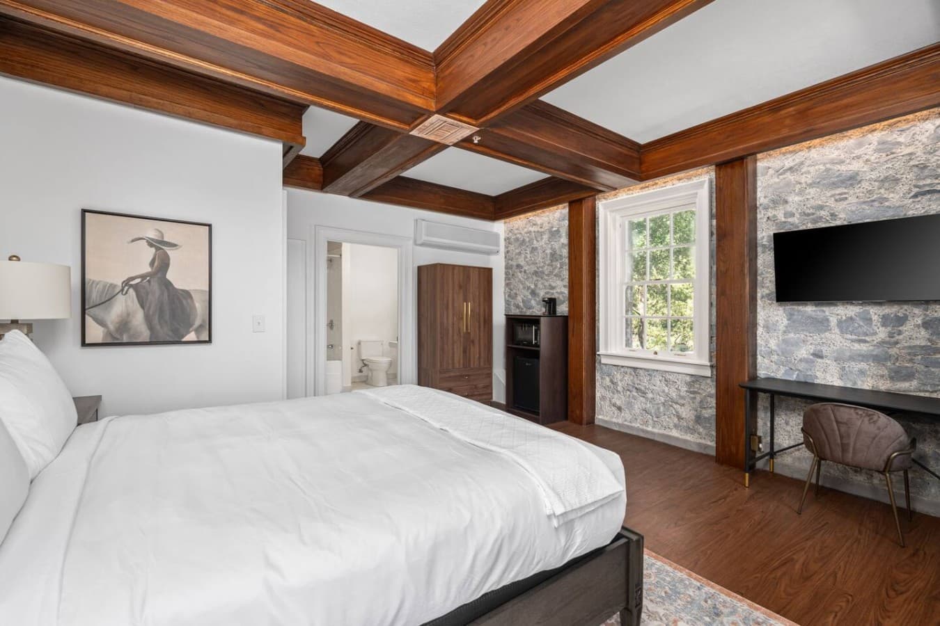 This is the private room you will be renting offering a spacious layout with natural light and classic architectural details.