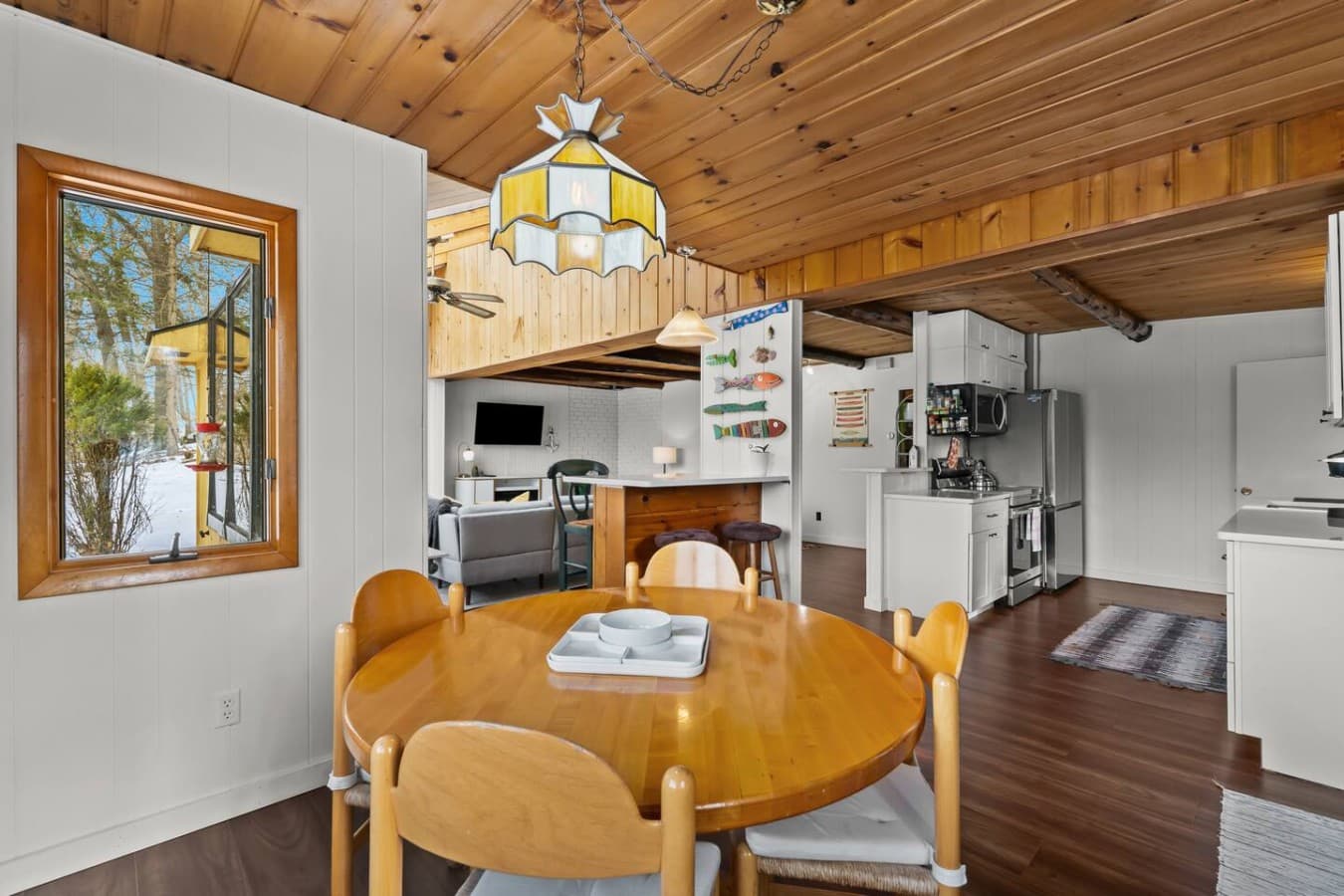 Spacious dining space that flows seamlessly into the kitchen.