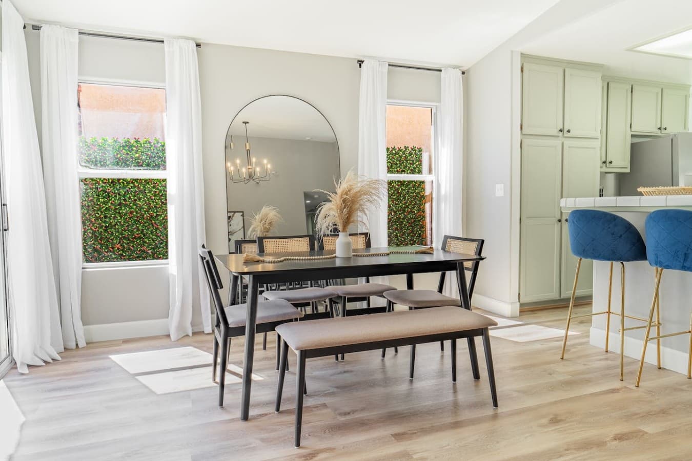 Bright dining area with seating for shared meals and conversation.