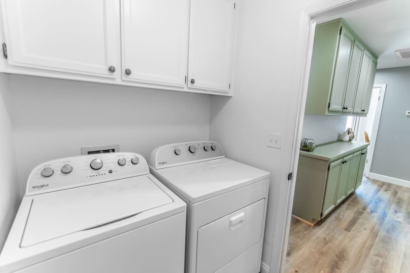 In home washer and dryer available for guest use.