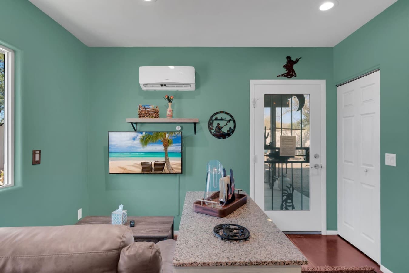 Relax in the comfortable living area after a day of exploring.