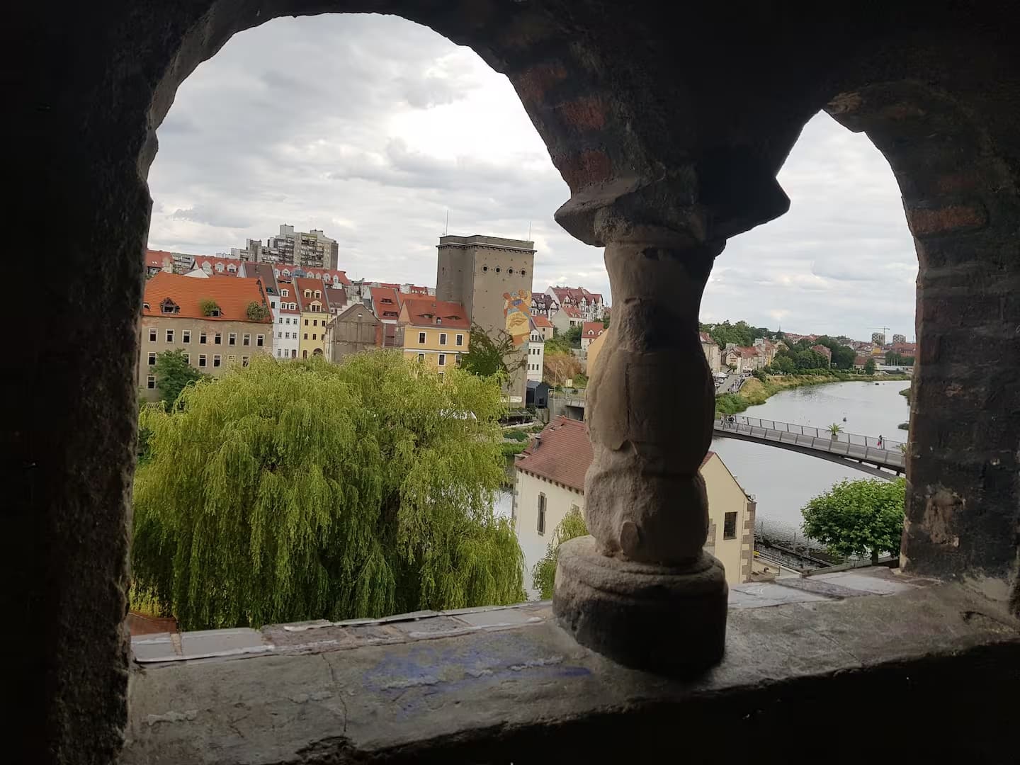Görlitz Altstadt Blick zur Neißegrenze