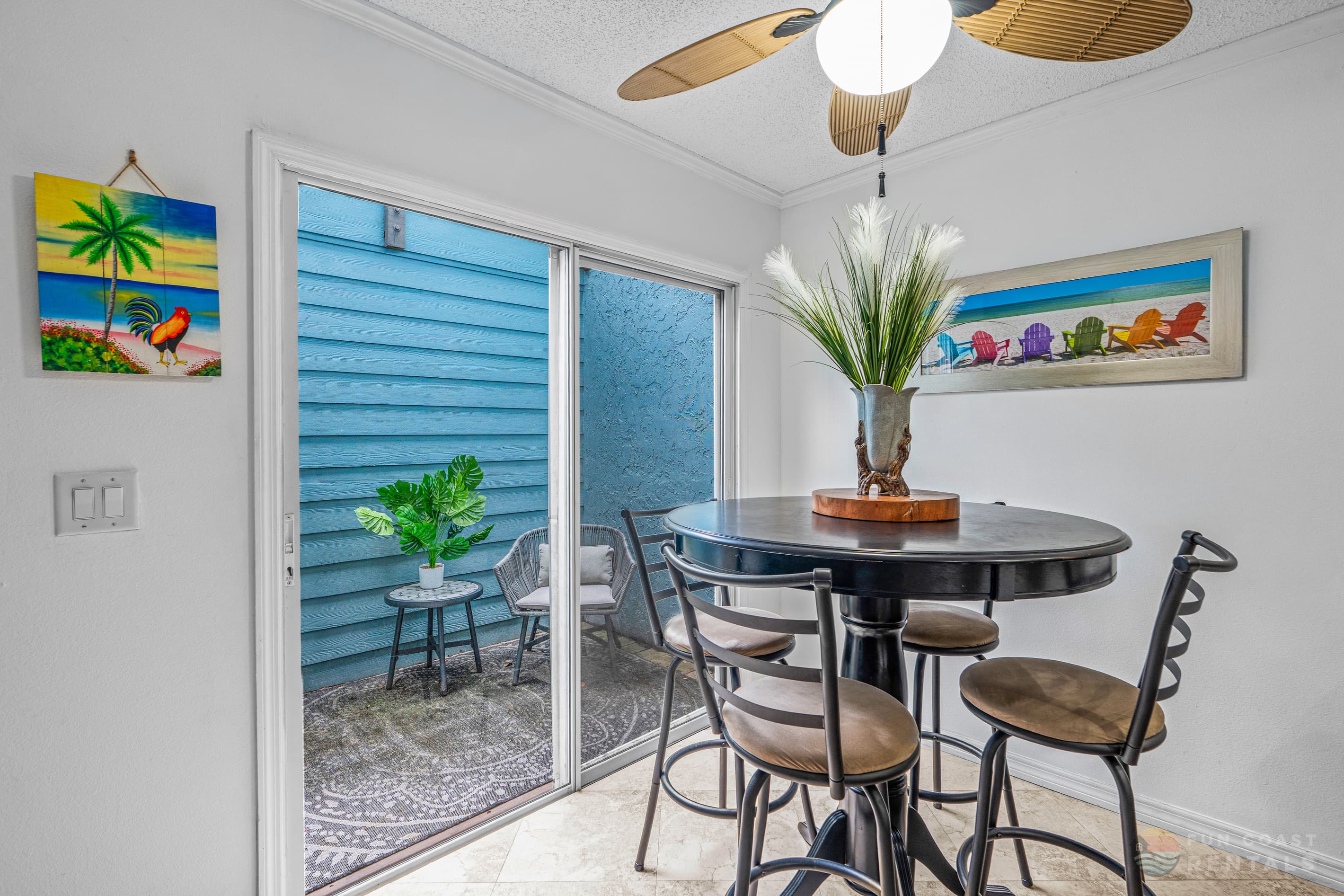 High-Top Dining Area with Outdoor Atrium Access