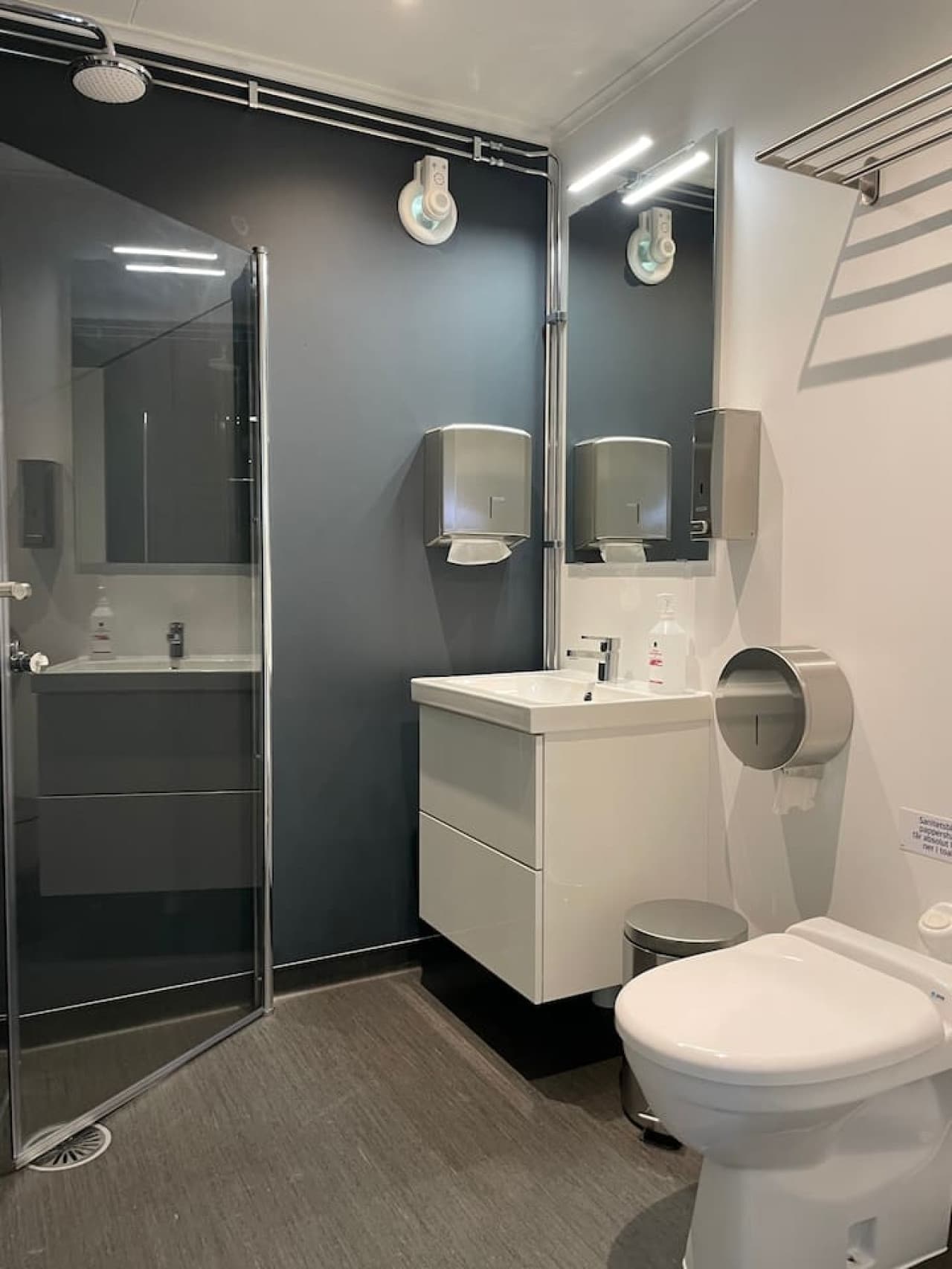 Bathrooms are shared but private