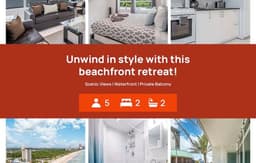 The Purple Pelican~Beachfront w/ Ocean Balcony~#1