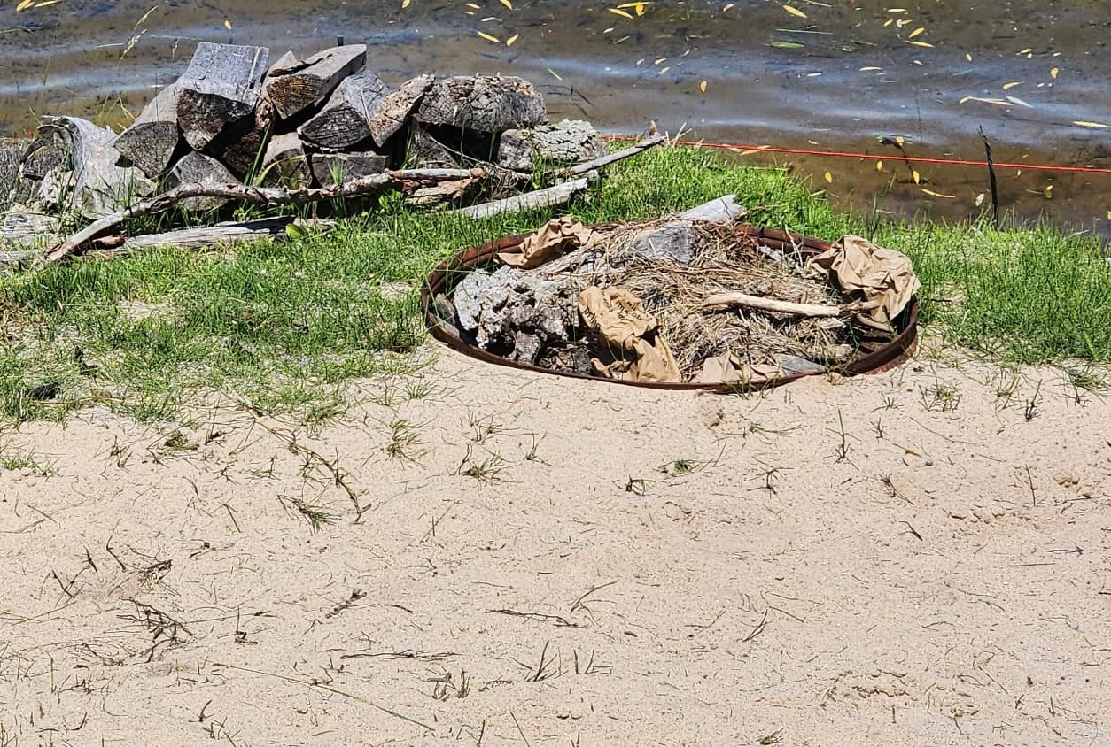 Log burning Beach Fire Pit