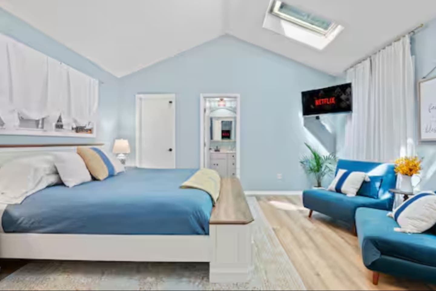 Bedroom 1 with king size bed
