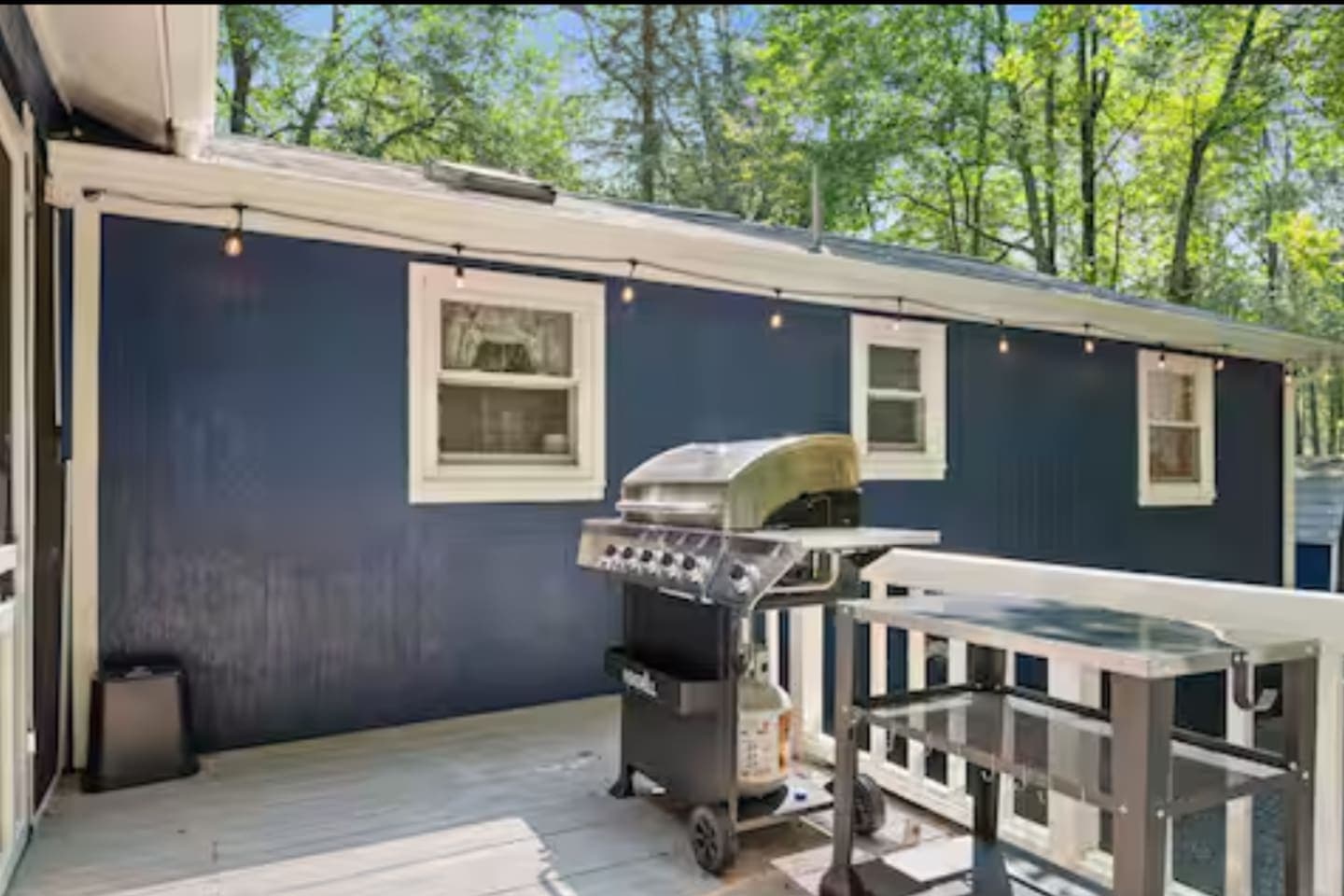 Deck with BBQ grill