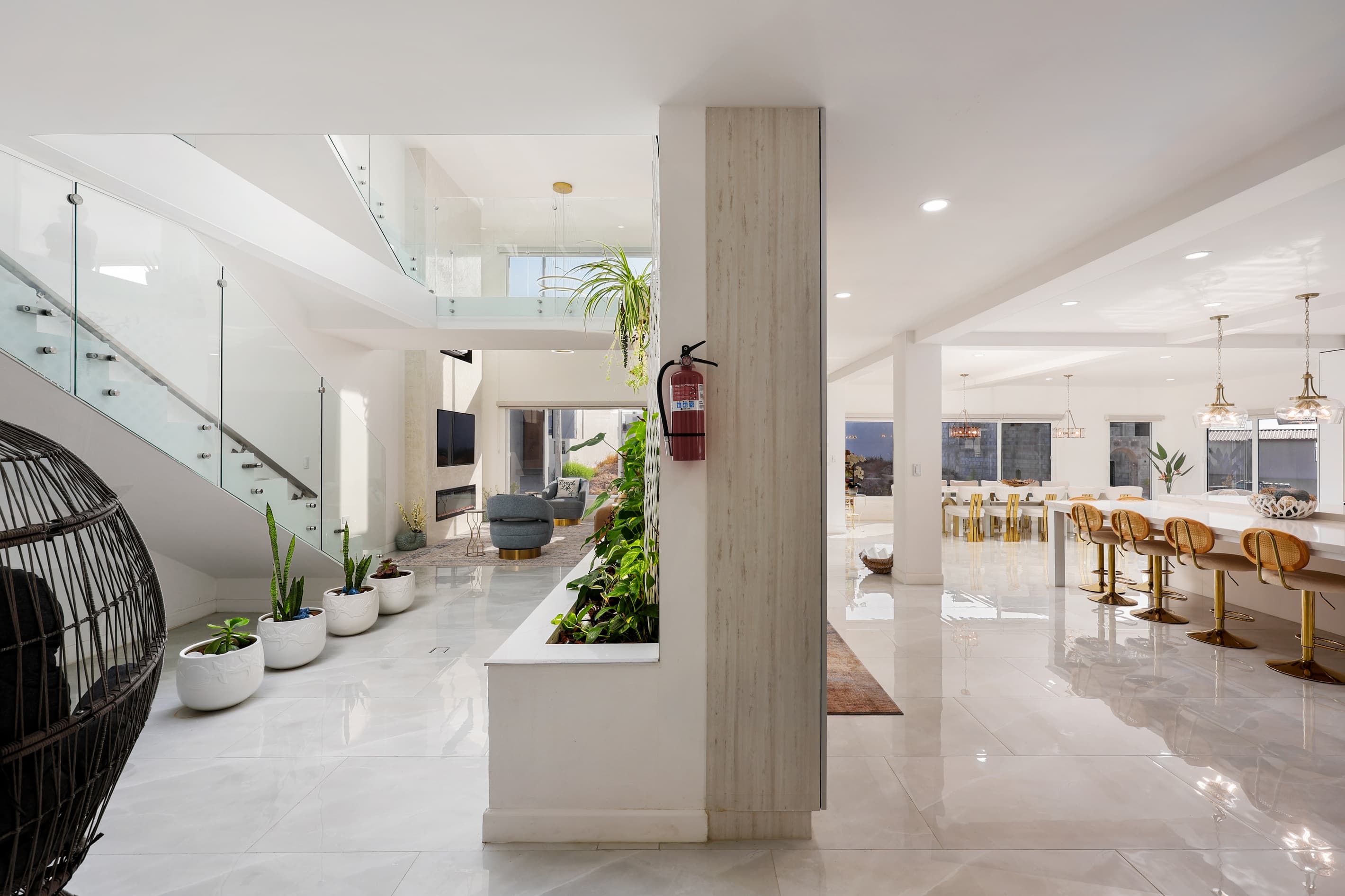 Open-concept living spaces make it easy for your whole group to spend time together