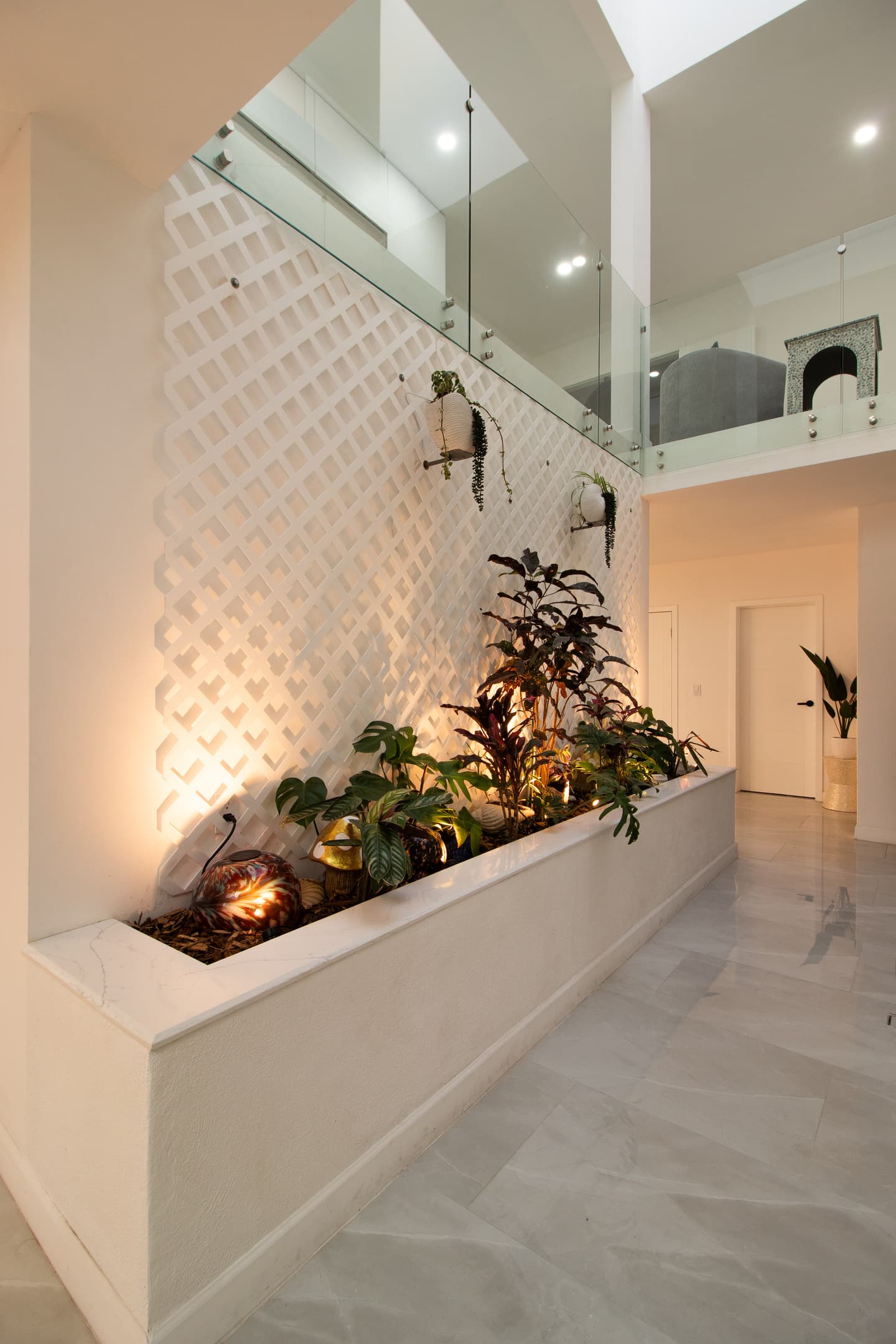 One of Casa Mirador’s most unique features, an indoor fountain wall & garden retreat