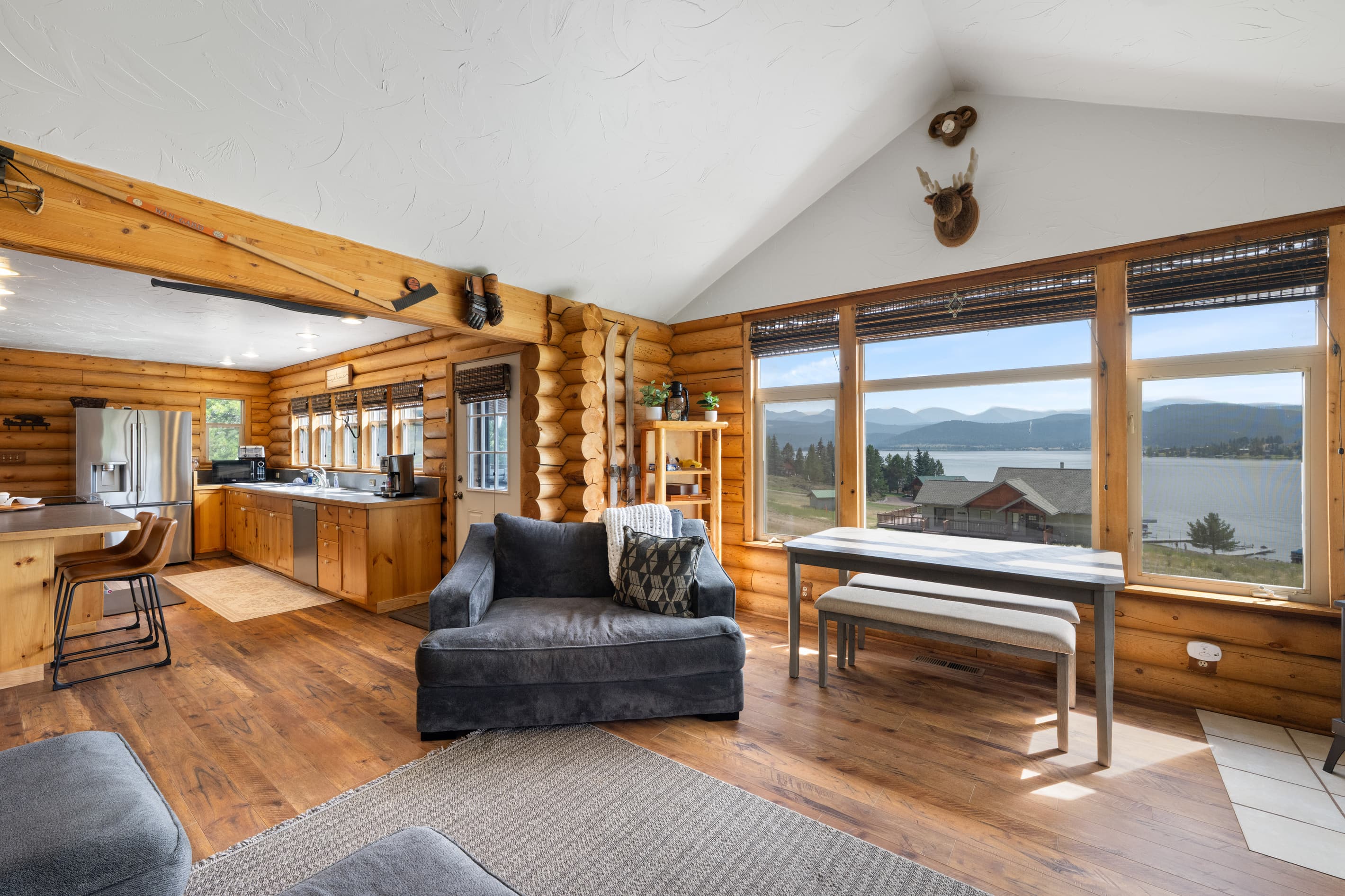 Great Room for connecting with family, whether relaxing or cooking.