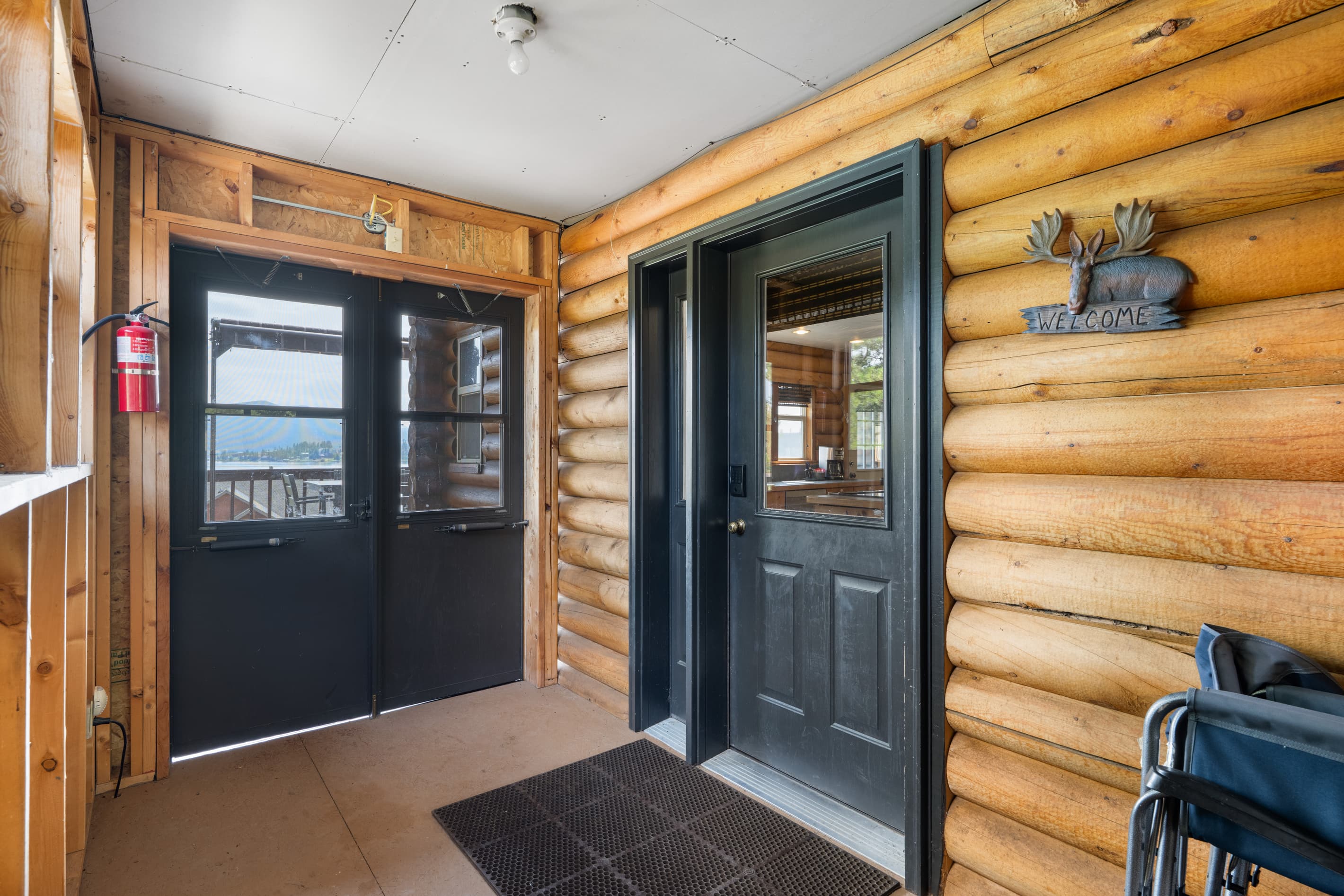 Once entering the garage side door, head up the stairs to the main access to the home. Great storage space for outdoor toys - skis, bikes, paddle boards etc. 
