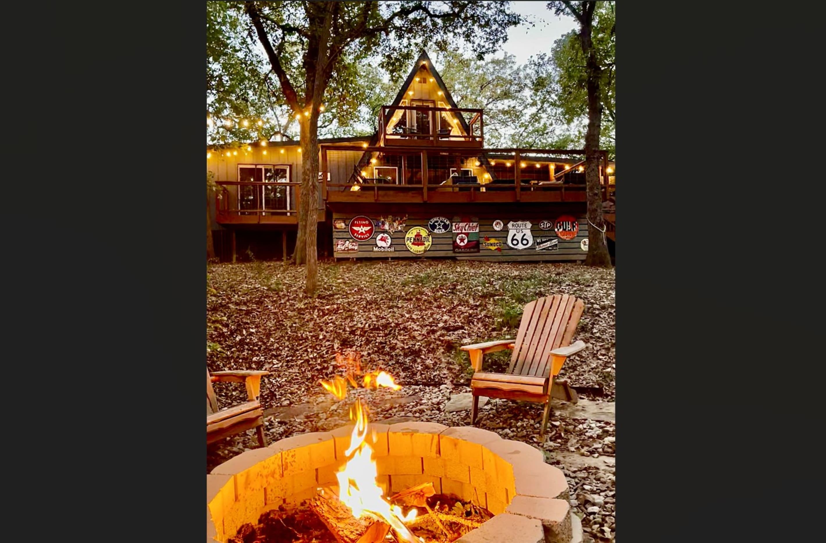Private Yard | Fire Pit | Walk to Lake | String Lights