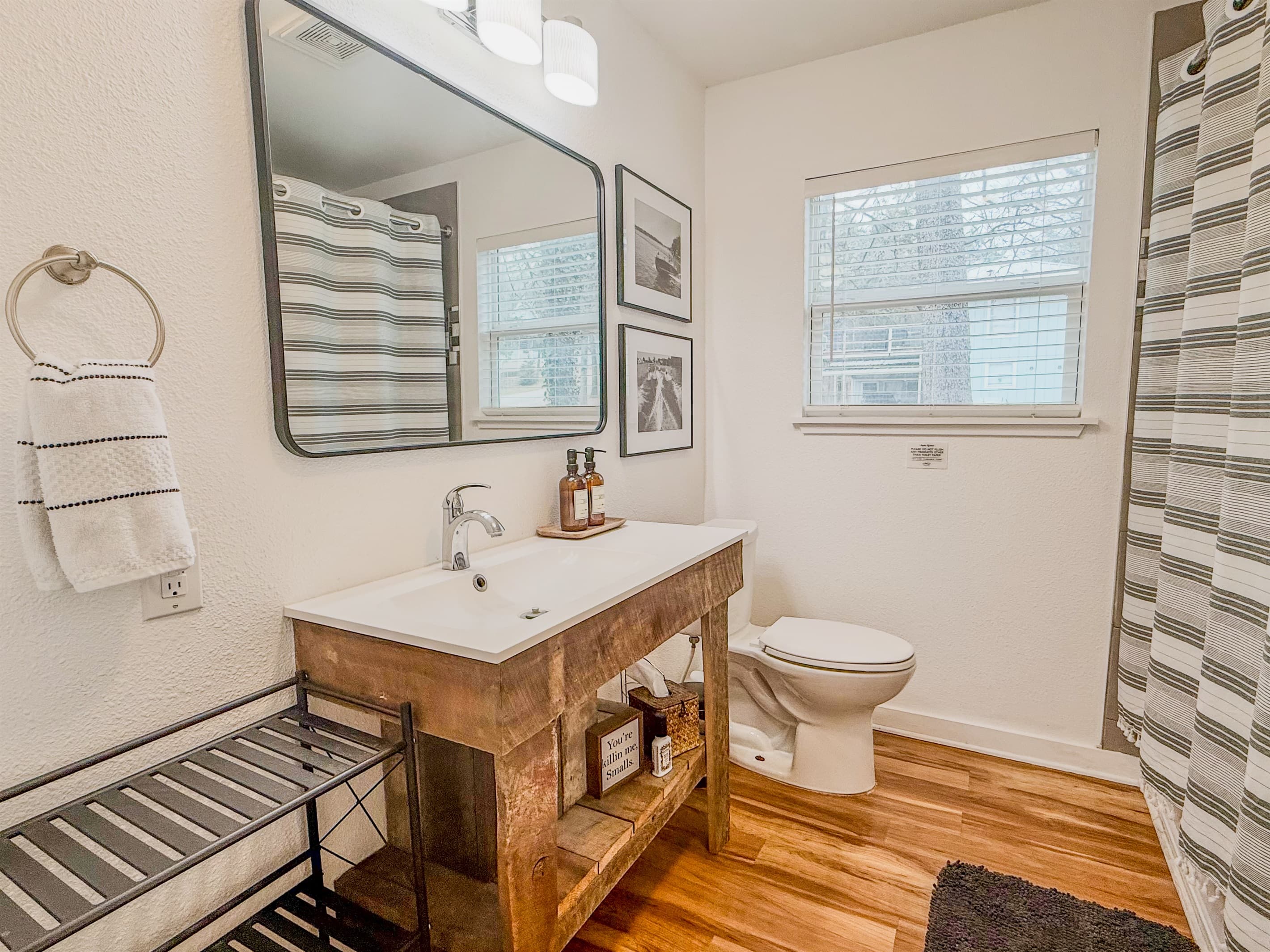 Main Bathroom | Shower & Bathtub | Ginger Lily Farms Botanicals Shampoo, Conditioner, Body Wash, Hand Soap & Lotion Provided