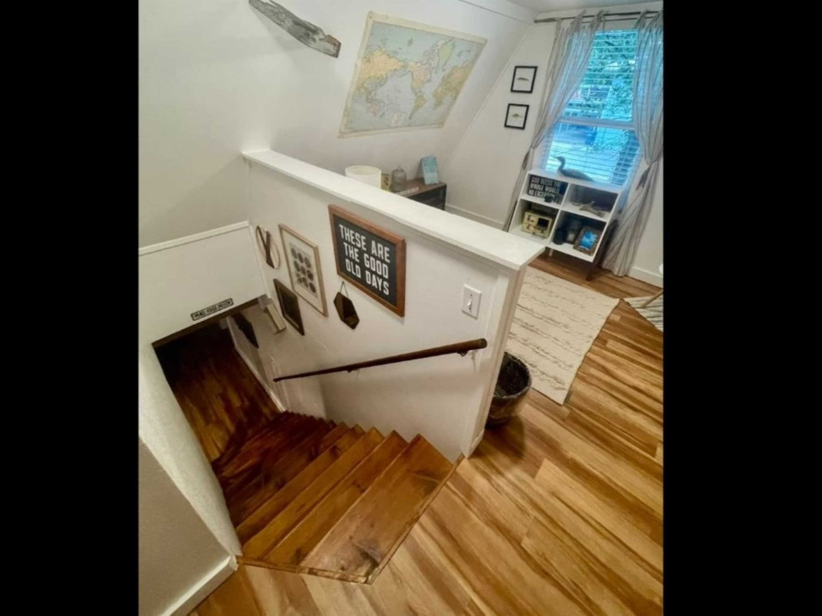 Stairs to the upstairs bedroom and office/game room