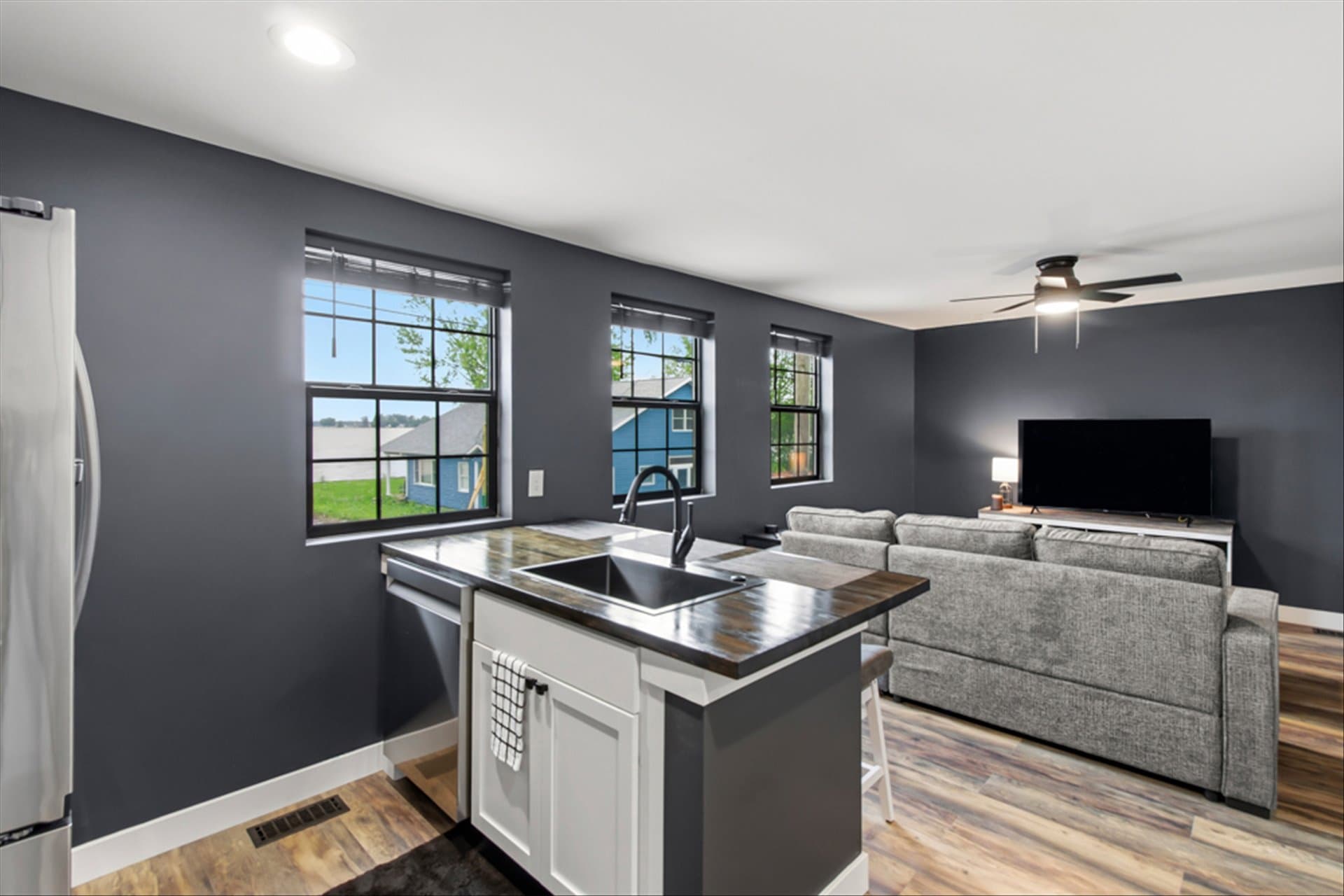 The Loft on Waterbury - Island with Dishwasher, sink and disposal
