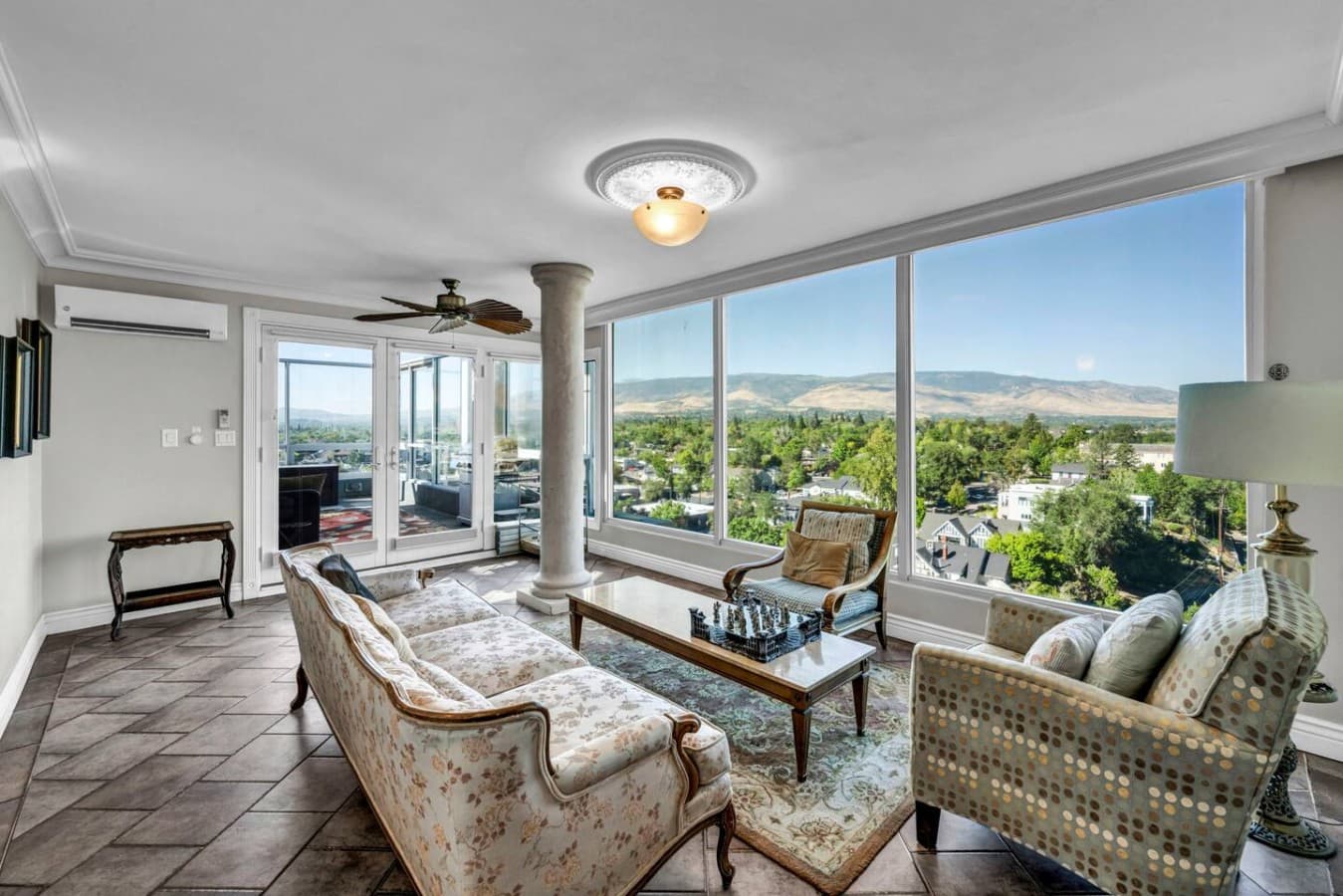 Panoramic views from every seat.