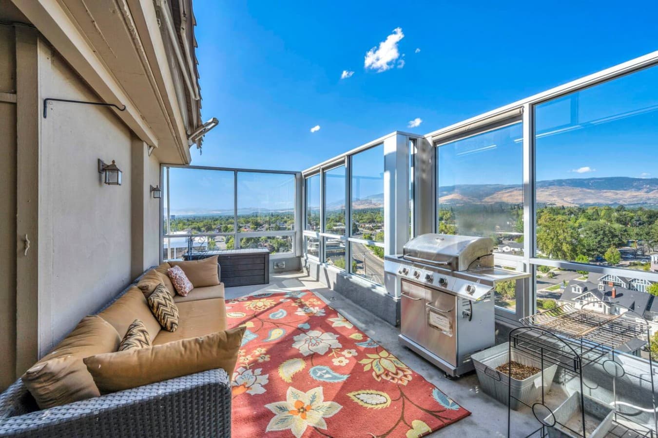 Kick back on the balcony and take in the Reno skyline and mountains.