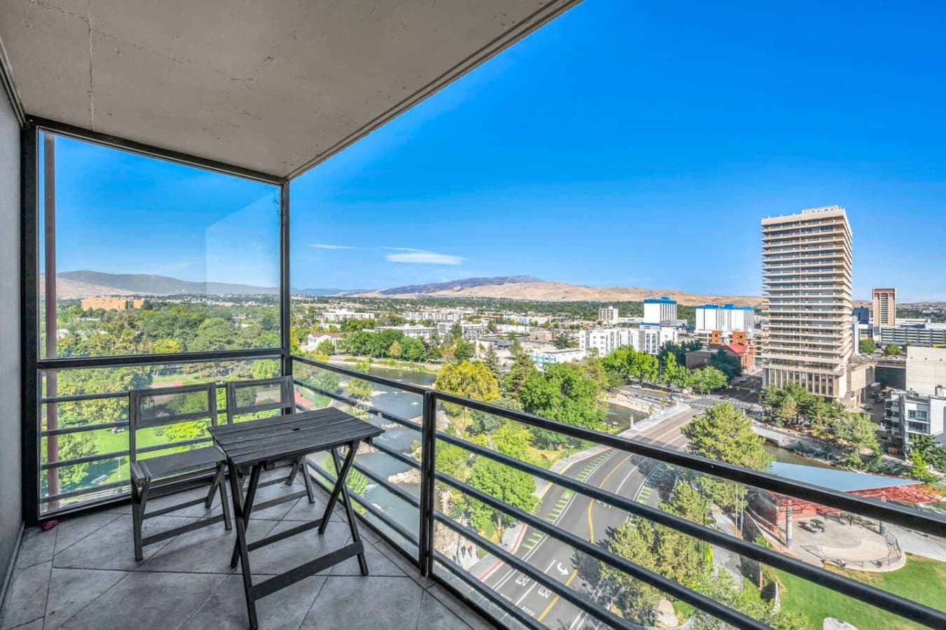 Your private perch above Reno with sweeping city, river, and mountain views.