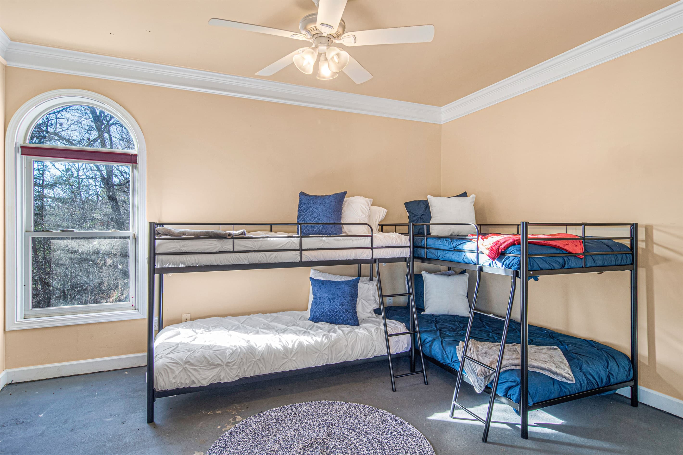 Lower level bedroom with 2 twin bunk beds