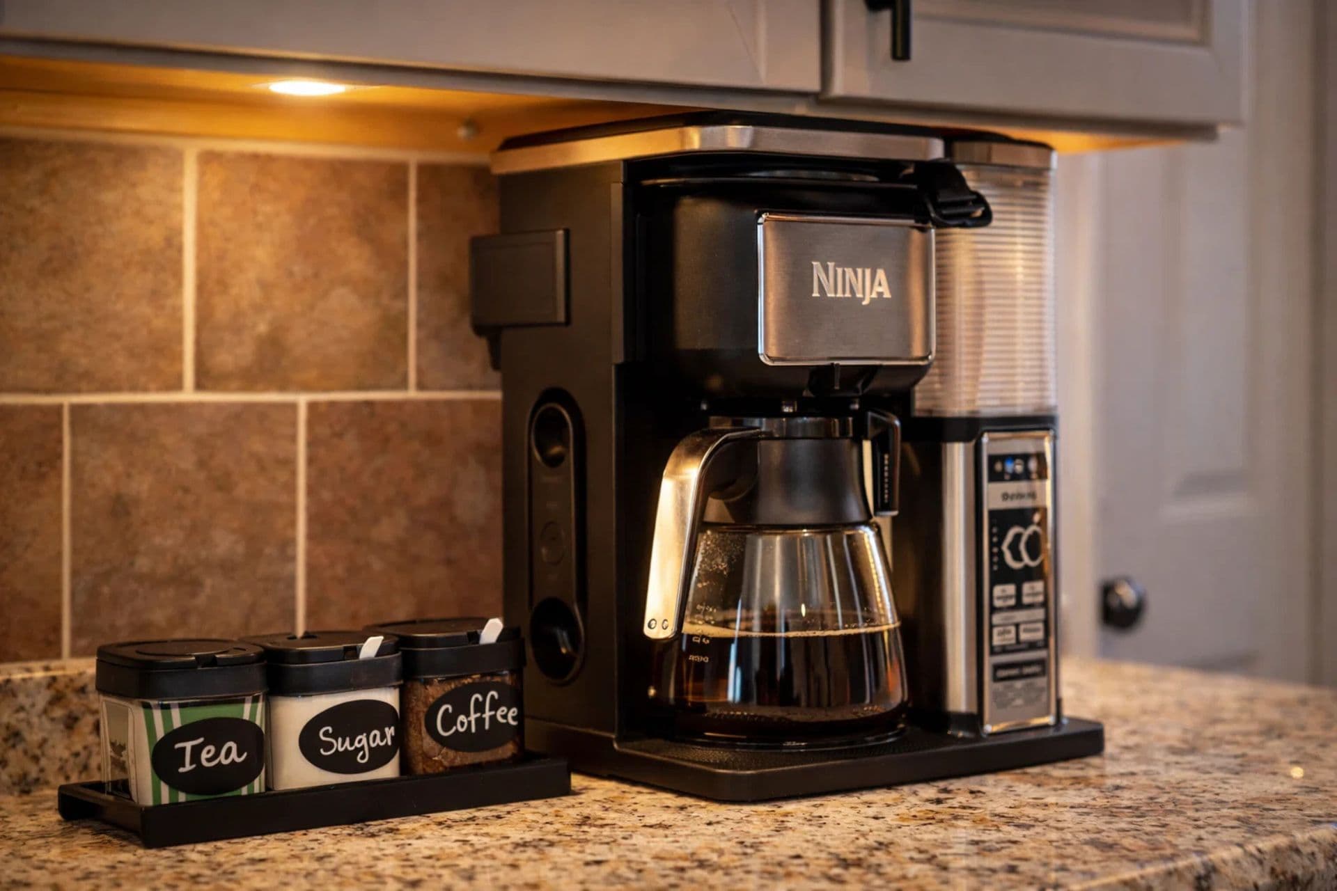 Kitchen: Brew your morning coffee with premium appliances and a stylish setup!