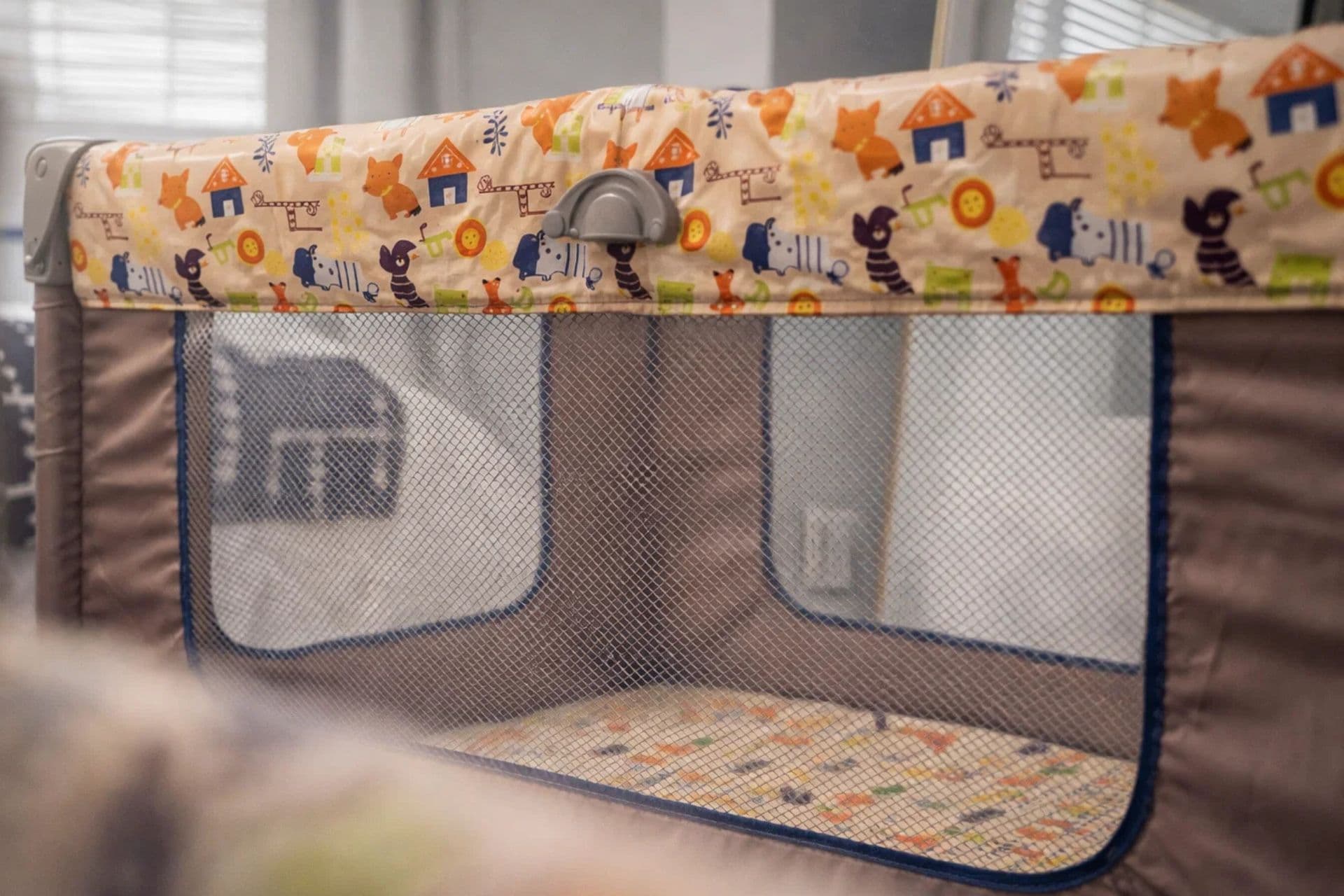 Nursery Nook: Cheerful space complete with a playpen for your little adventurer!