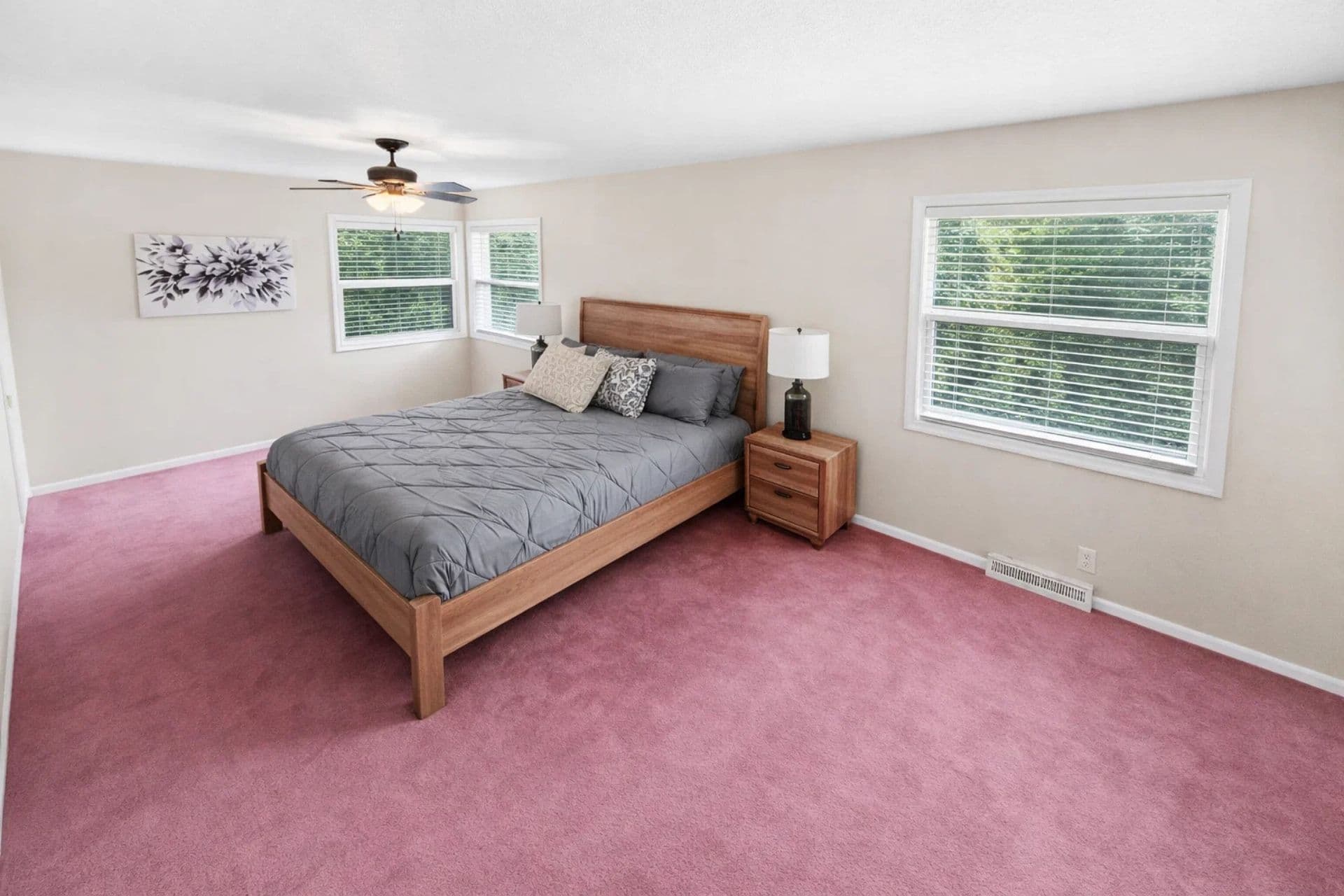 Master bedroom with king bed