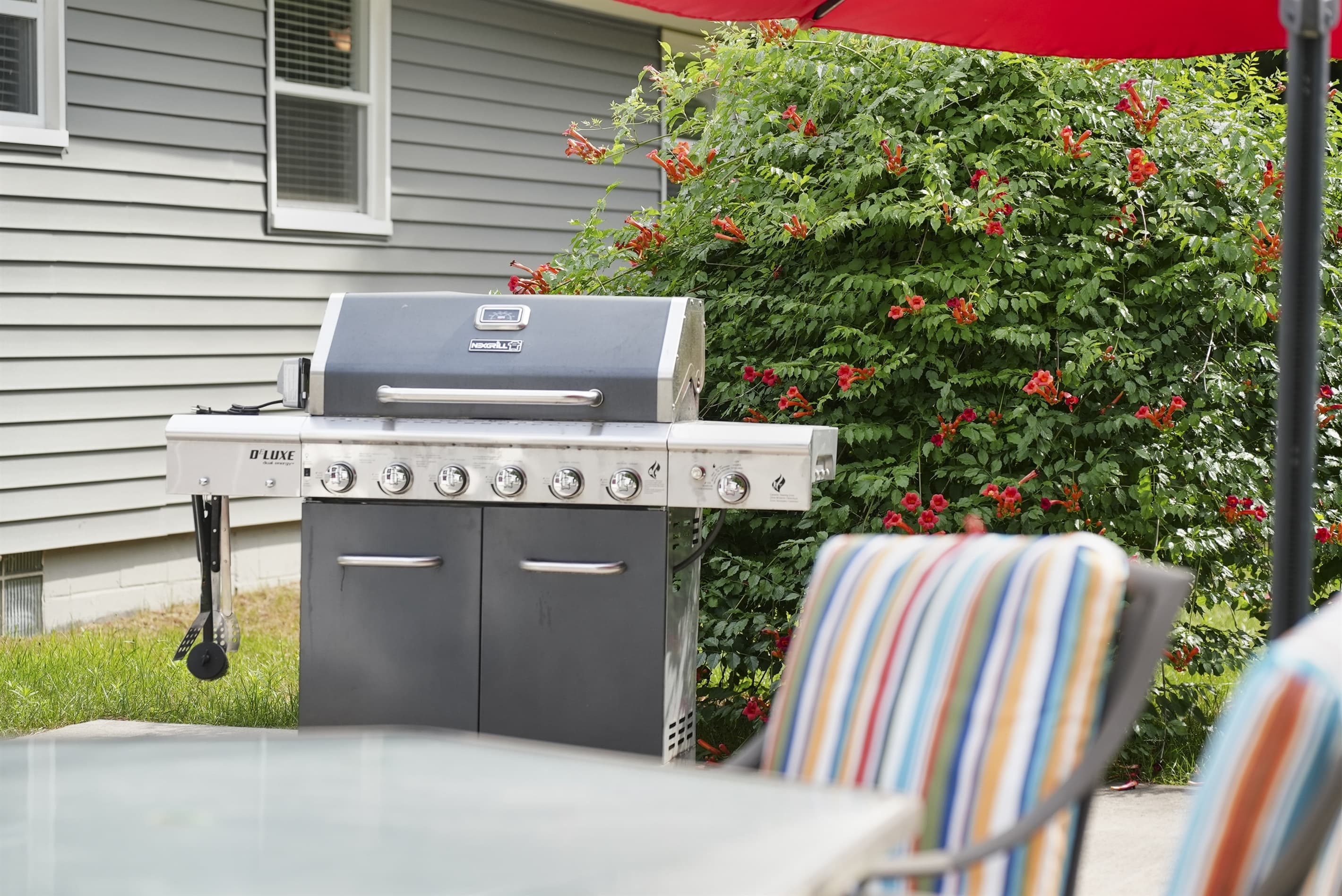 Outside BBQ grill area, ready for delicious meals and enjoyable gatherings in the fresh air