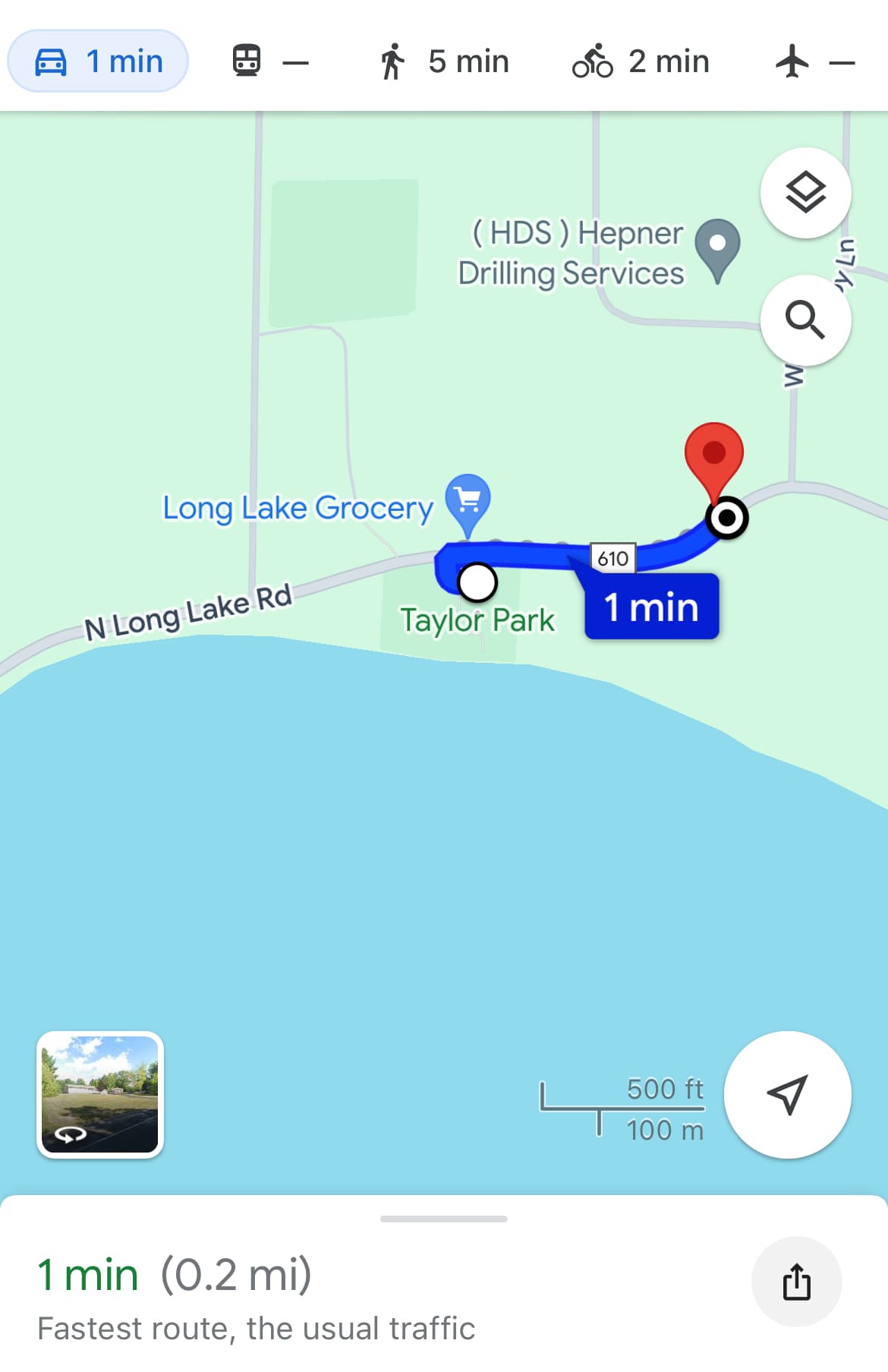 Just a 5 minute walk or a quick 1- minute drive to convenient lake access to Long lake