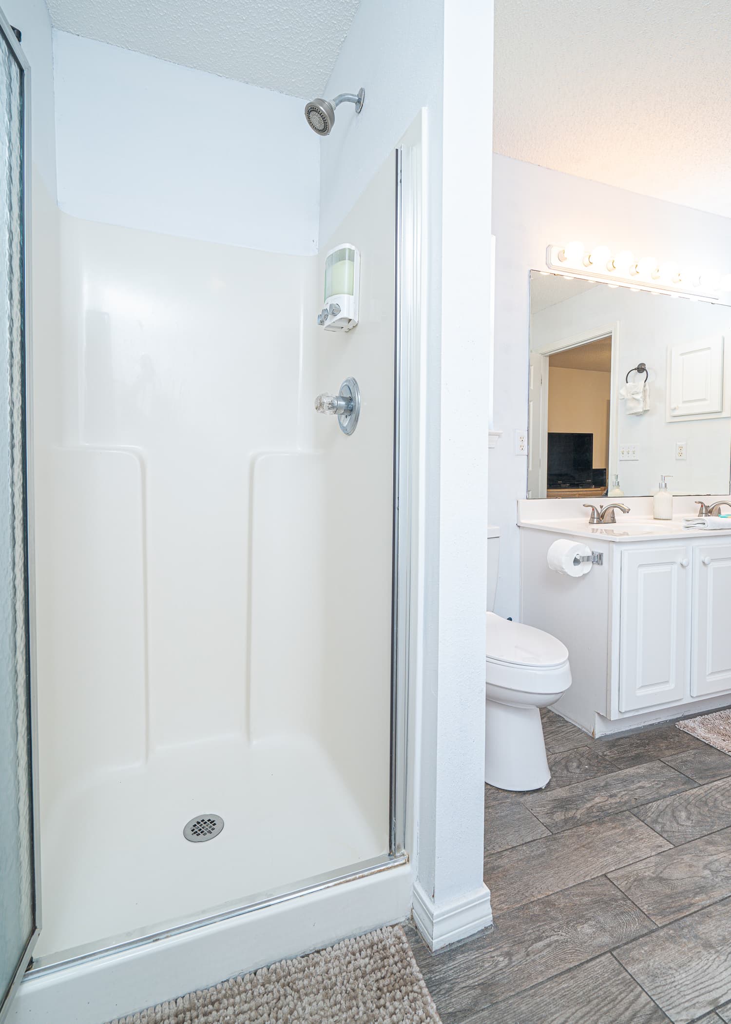 standing shower
