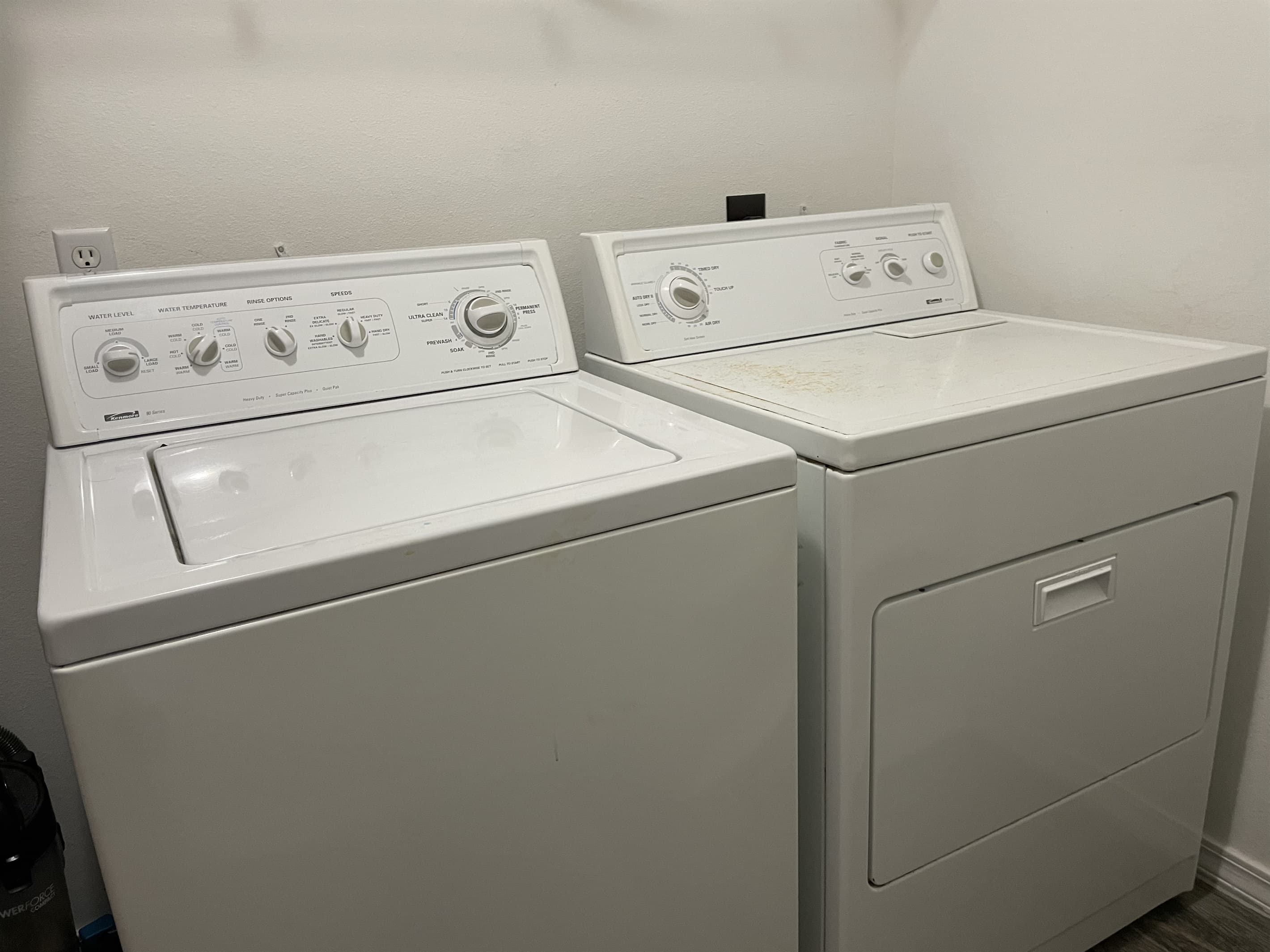 Free washer and dryer inside home