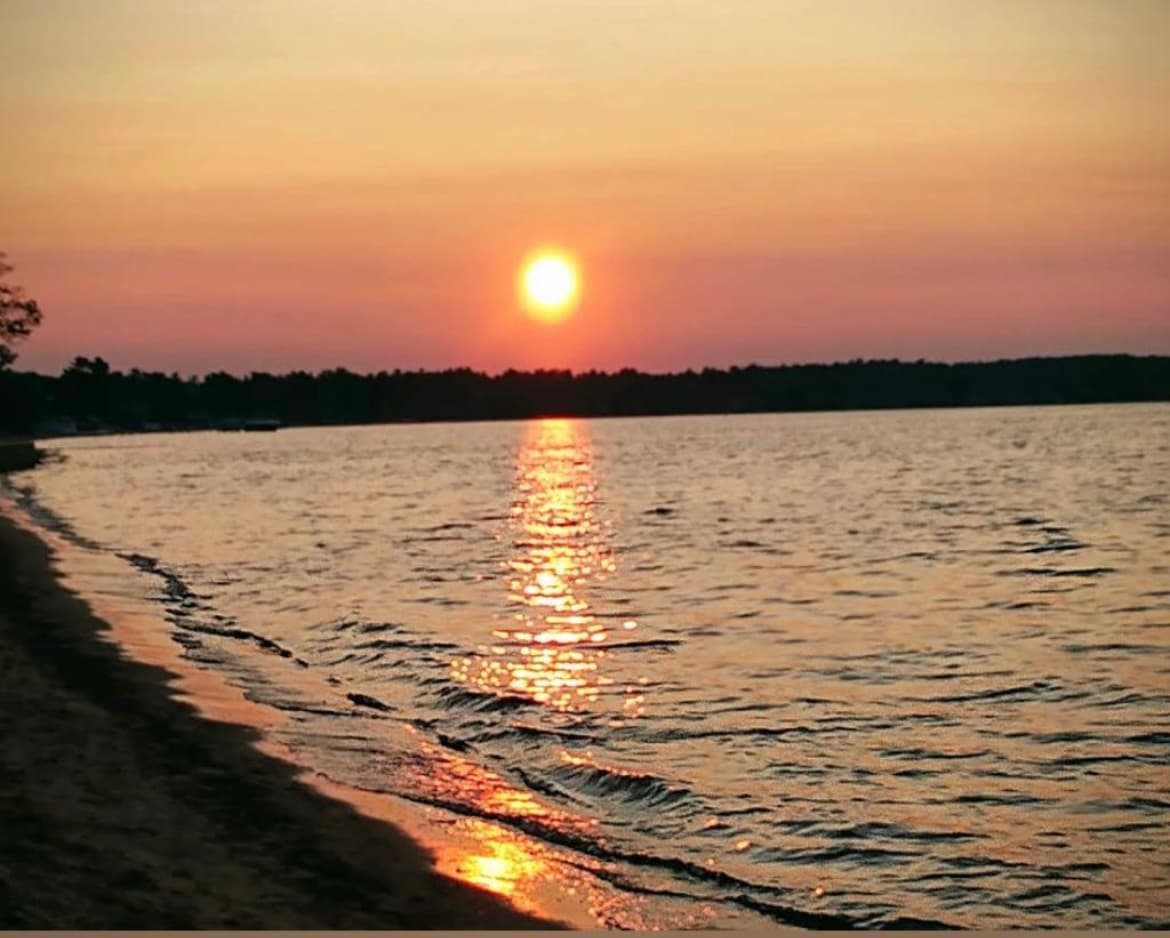 Enjoy a beautiful sunset with your friends and family at the lake