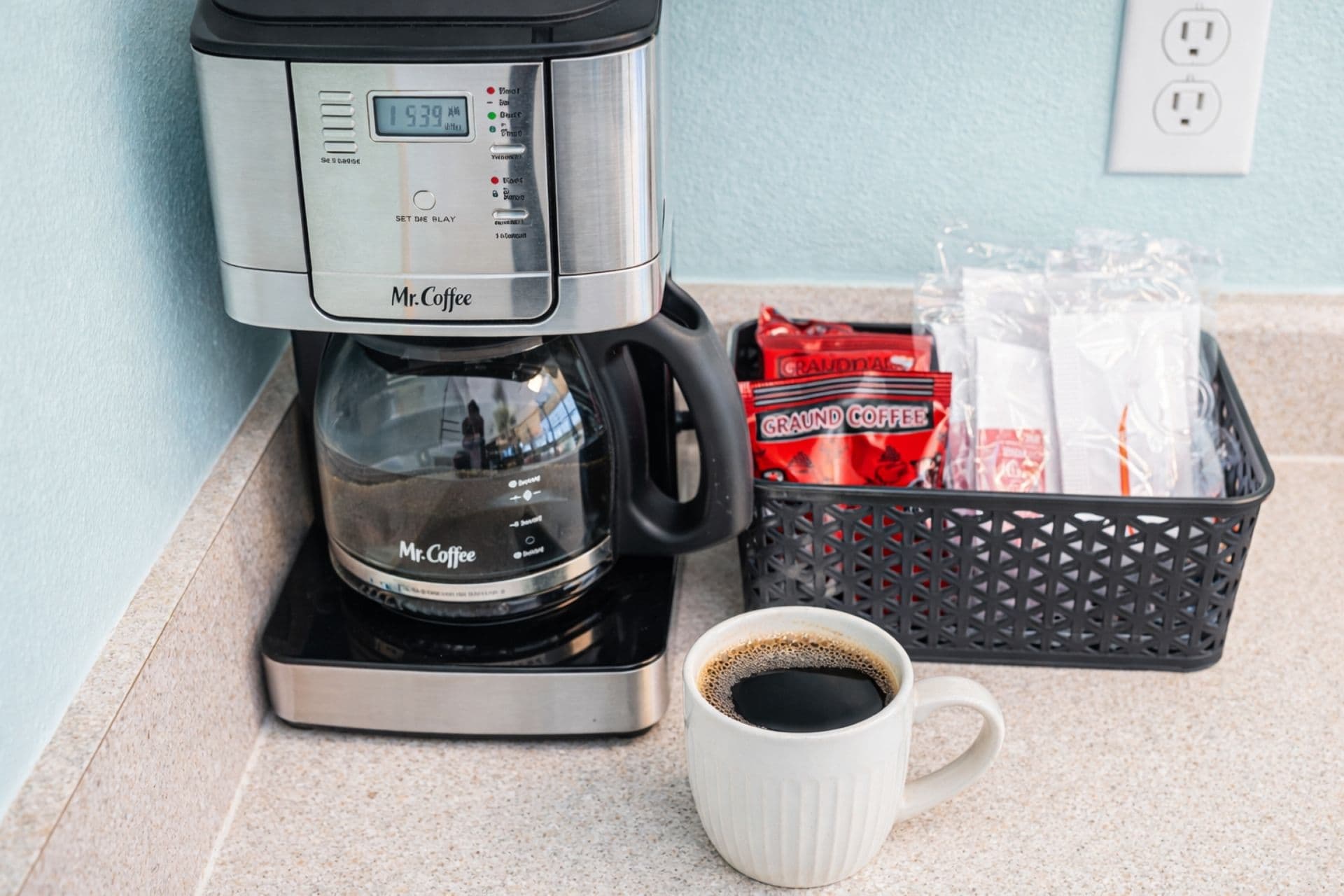 Coffee Corner: Brew your perfect cup and start your beach days on a flavorful note!