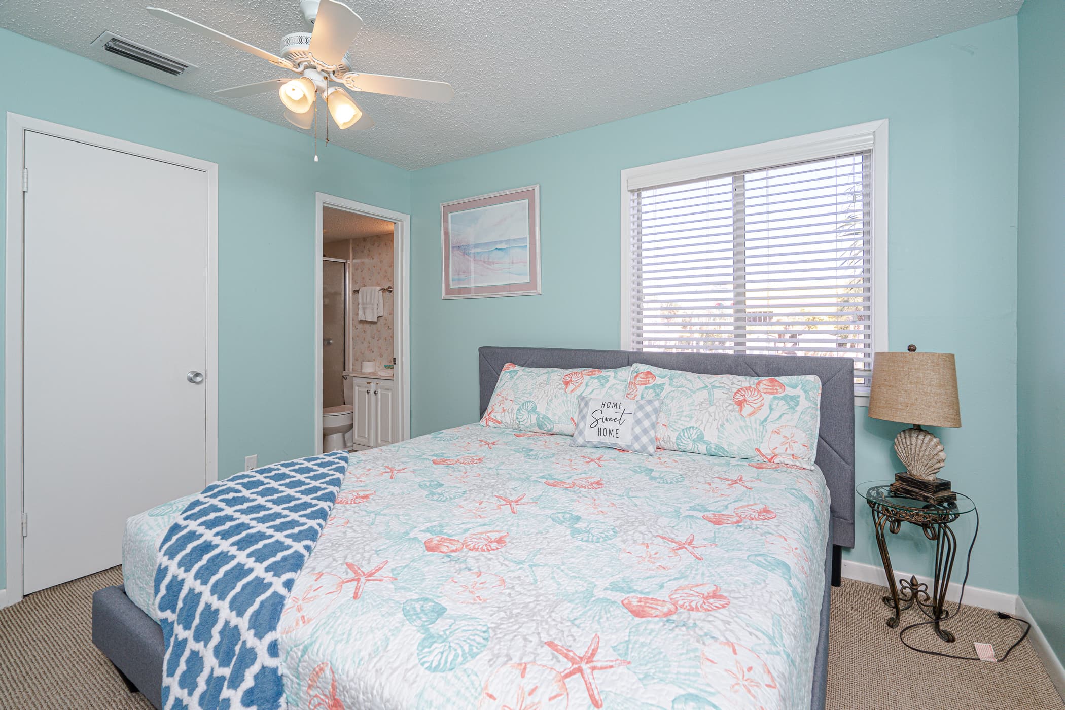 Bedroom with King Bed and Flat TV Screen