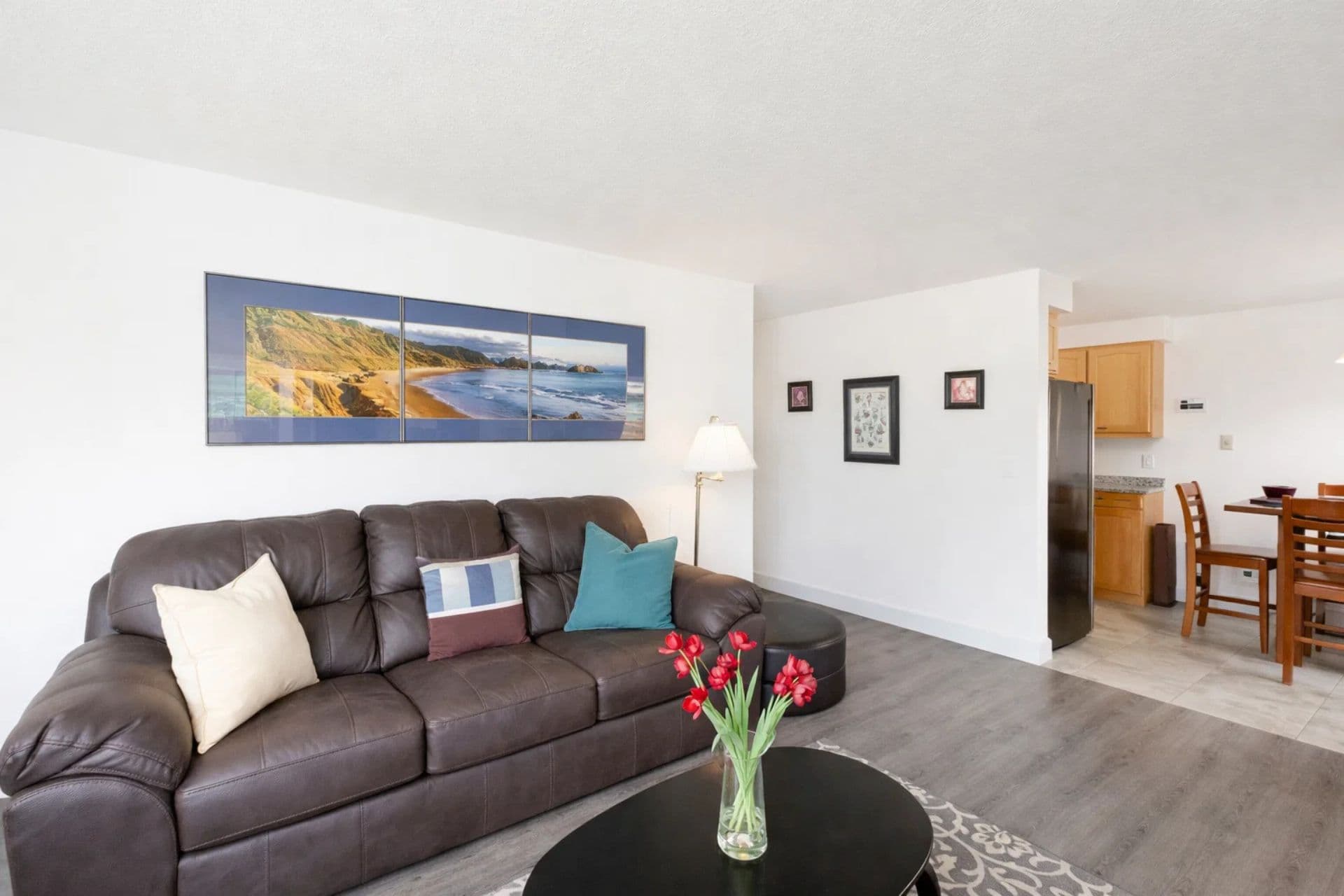 Spacious and beautifully decorated living area