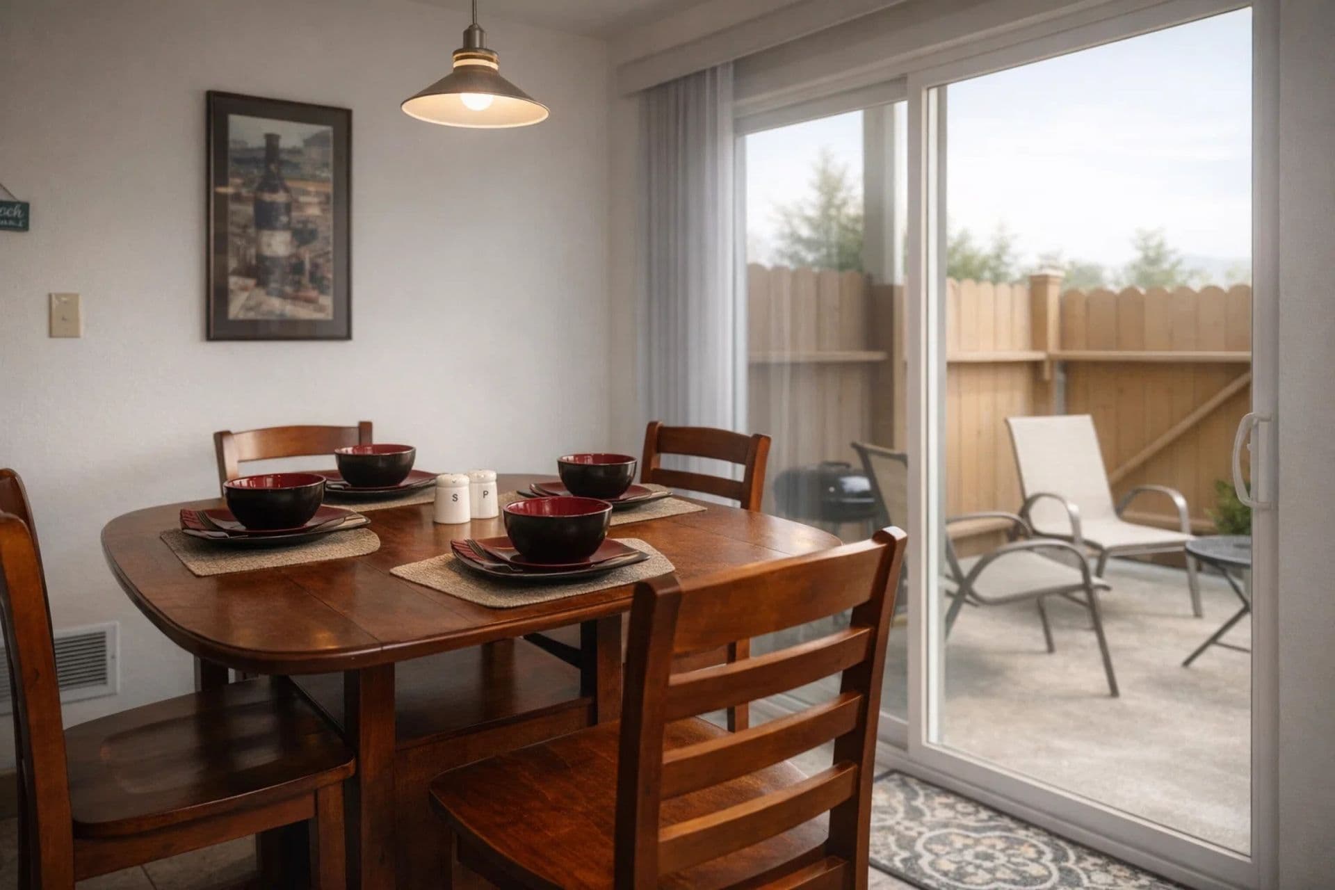 Dining Area: Savor delicious meals with a view, just steps from your private patio!