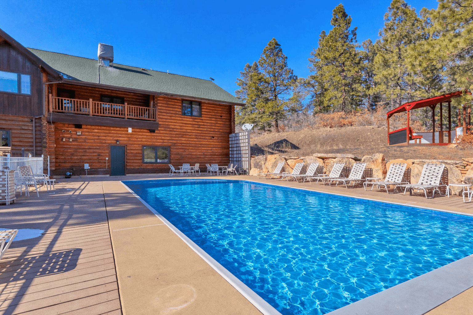 Pool is drained during winter months