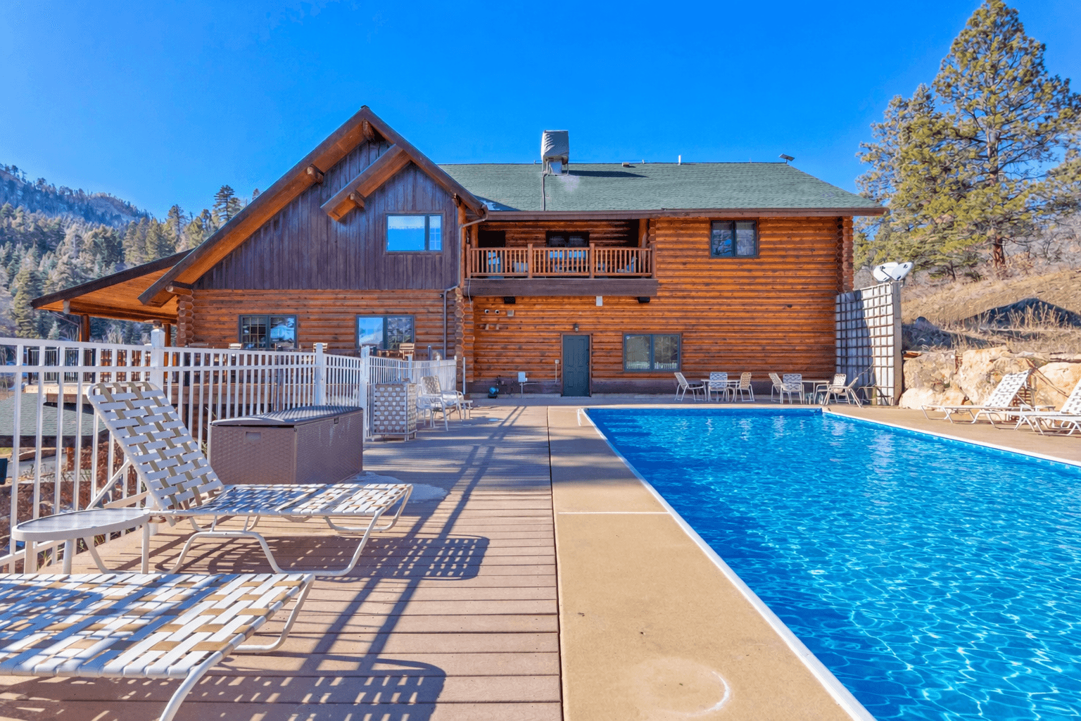 Pool is drained during winter months