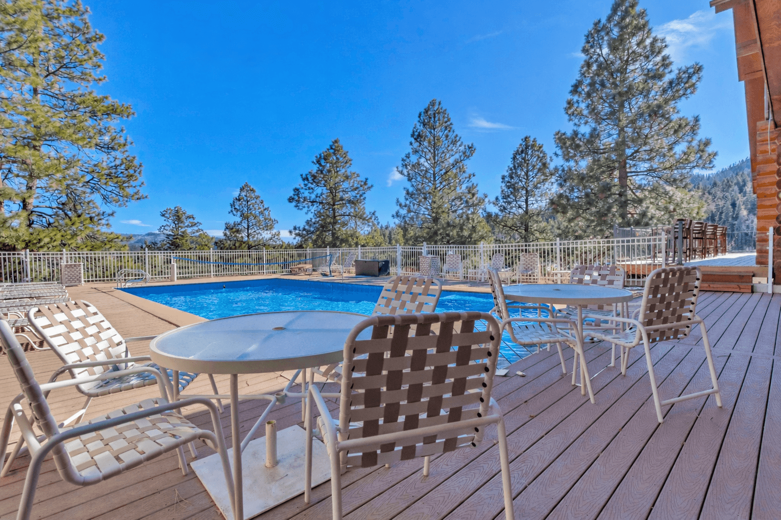 Pool is drained during winter months