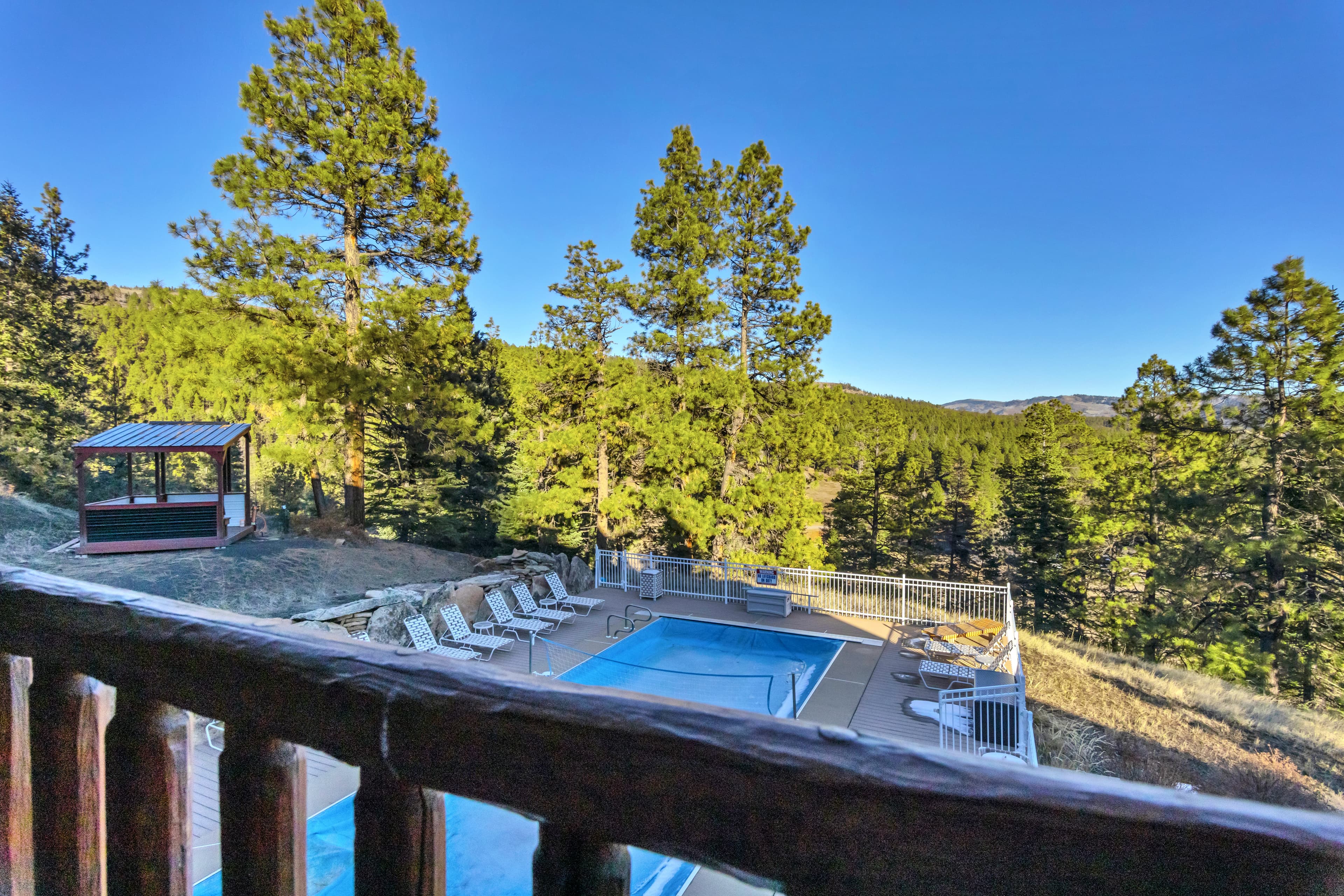 Pool is drained during winter months
