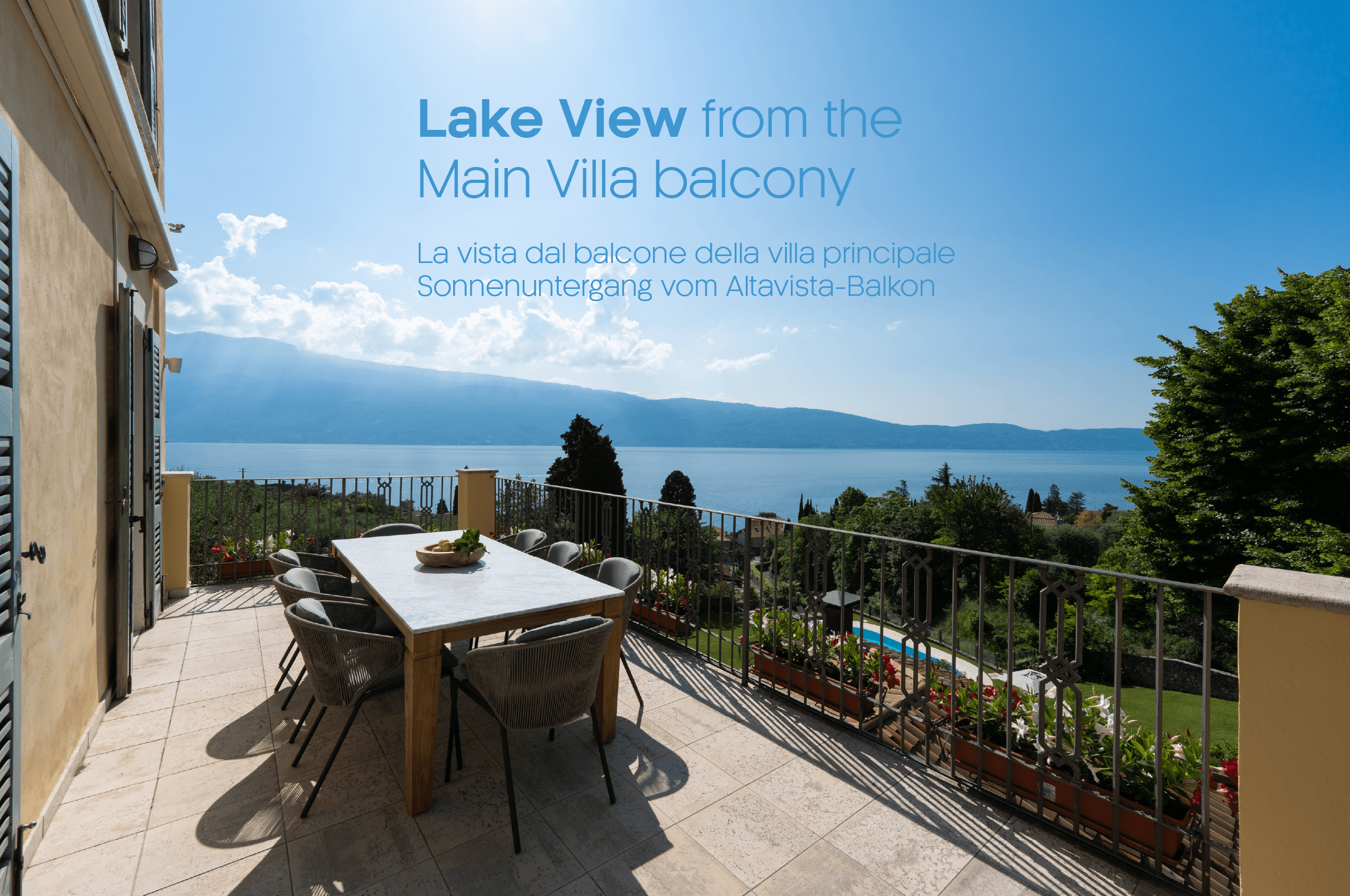 The view from the panoramic terrace overlooking Lake Garda